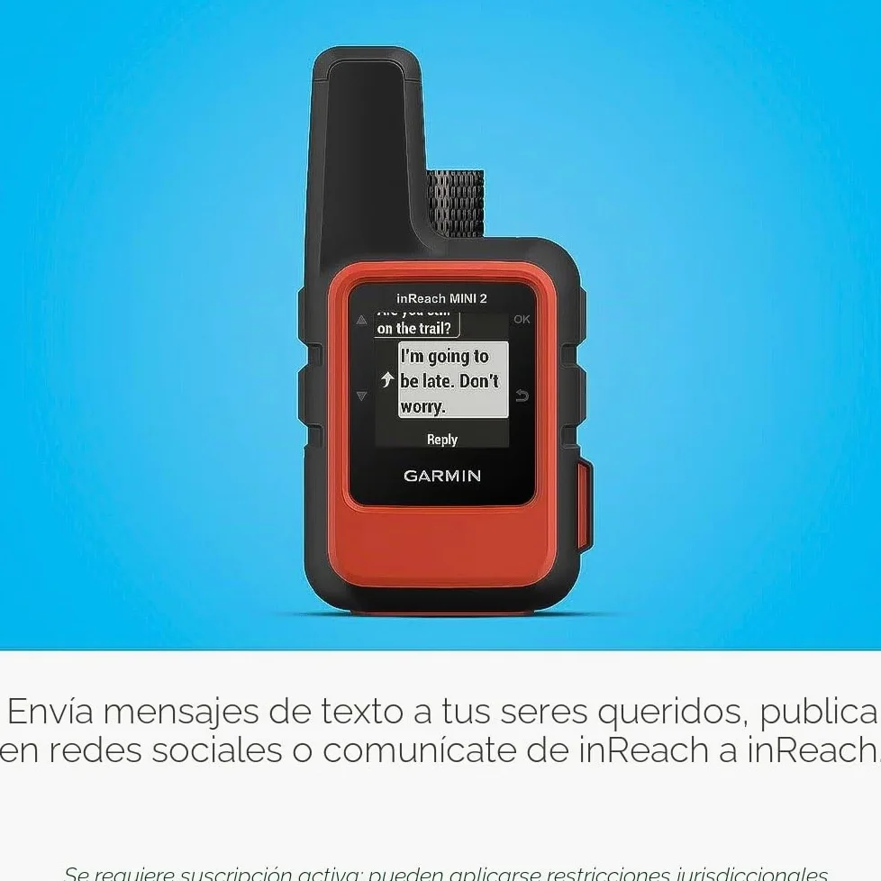Garmin inReach Mini 2, Comunicador por satélite Ligero y Compacto, para Senderismo, Color Naranja - 010-02602-00