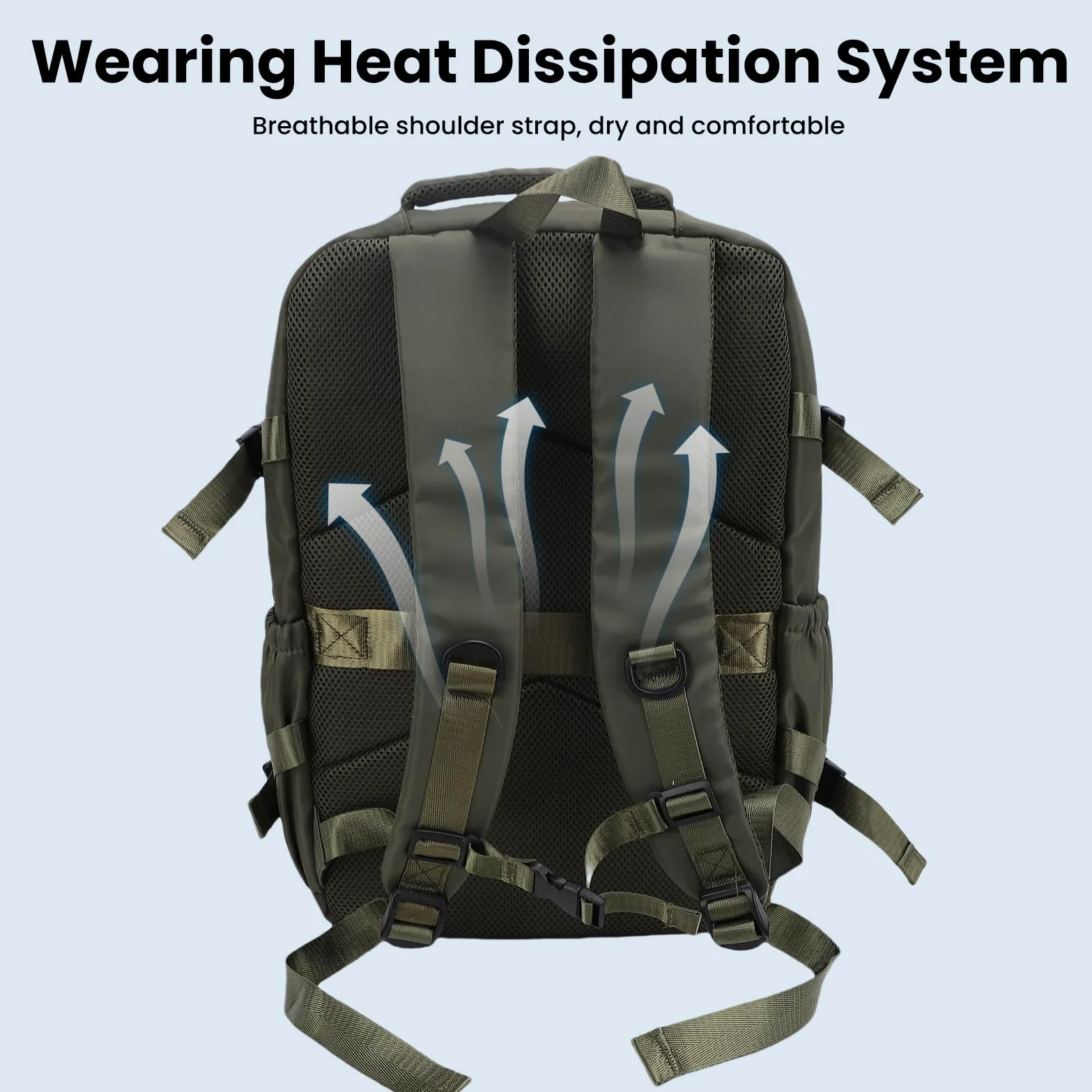 27L a Prueba de Agua a Prueba de Agua de 180 Grados Mochila de Compresión con Bomba para Negocios de Viajes, Mochila de Viajes con Compresión de Vacío, Bolsa de Artículos (OD