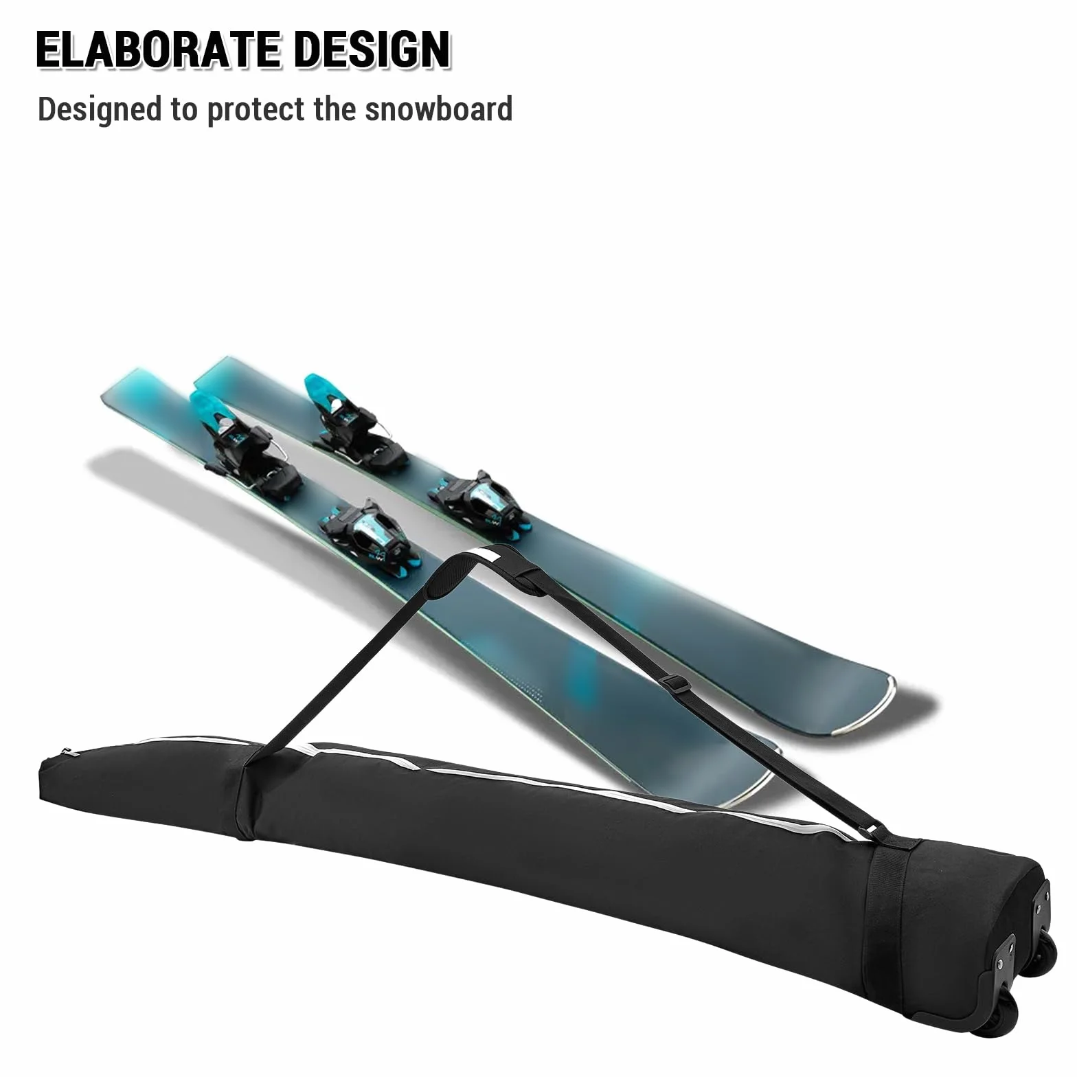 Lixada Bolsa de Snowboard con Ruedas Bolsa de Almacenamiento de Equipo de esquí Impermeable