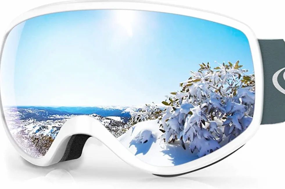 Findway Gafas de Esquí Niños 3-12 Años Anti-Niebla Protección UV Compatible con Casco