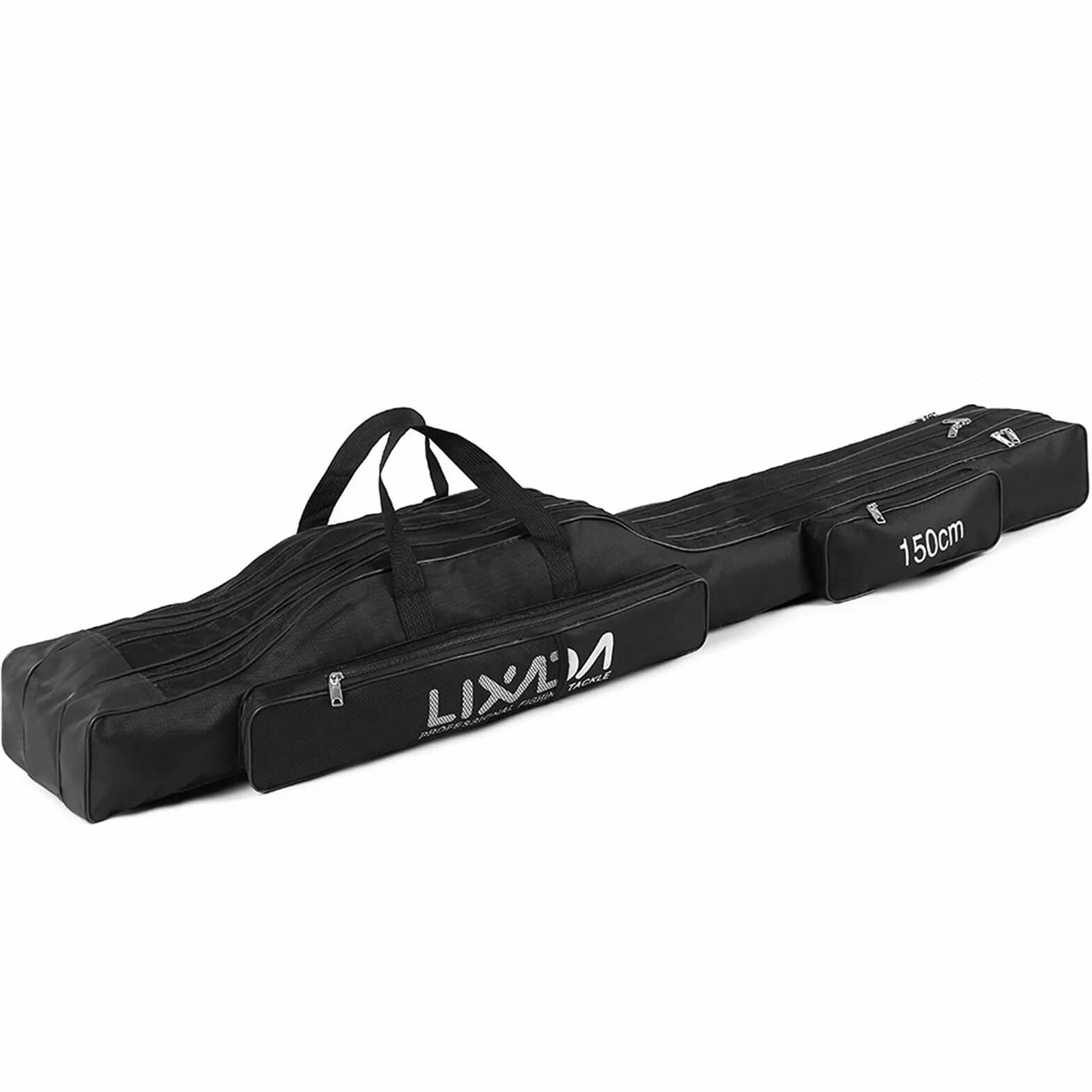 Lixada Bolsas de caña de Pescar Bolsa portátil con Ruedas Tres Capas Plegable