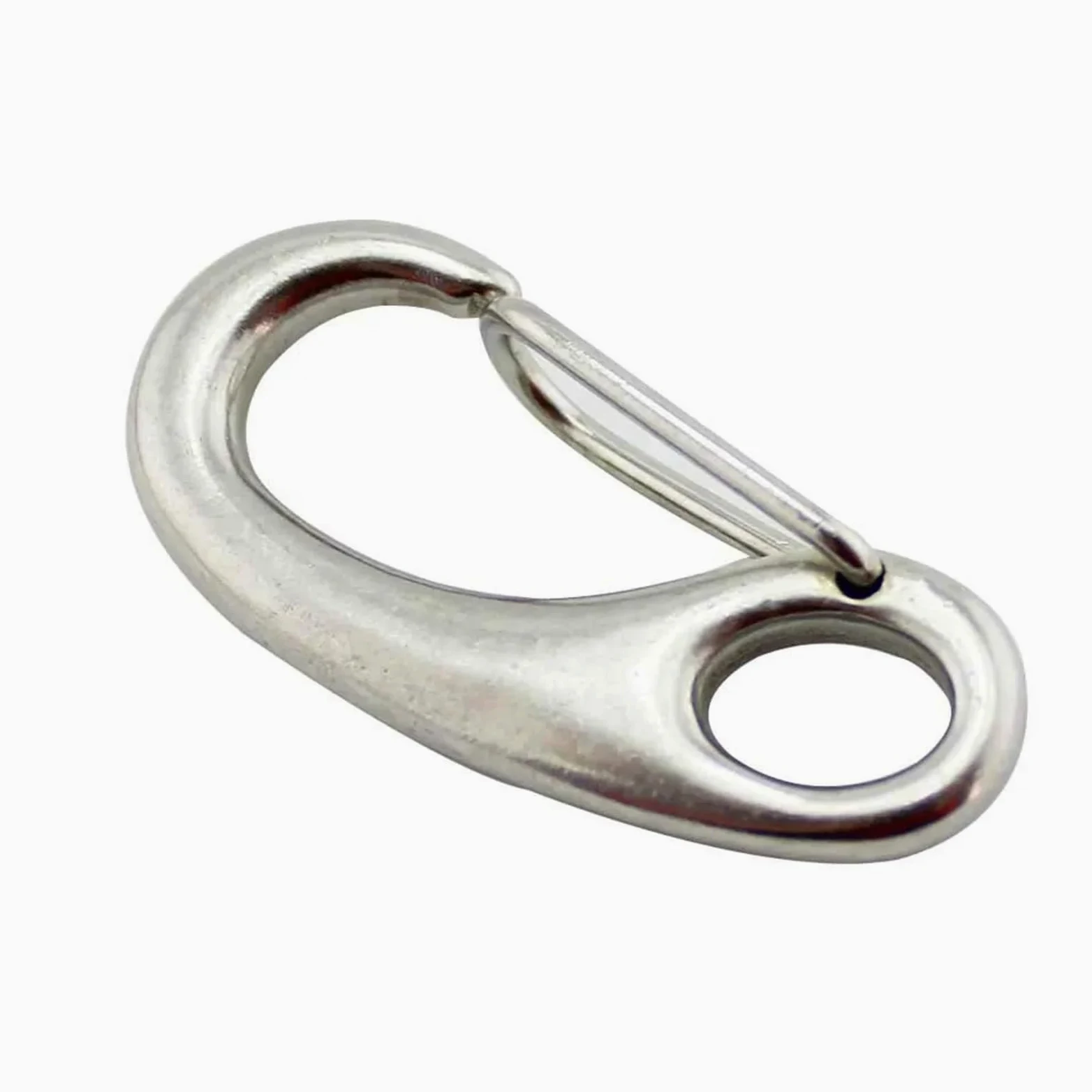 10 Uds. Ganchos de Resorte con Forma de Huevo Marino 316 Acero Inoxidable Multifuncional Senderismo Camping cinturón mosquetón Gancho de liberación rápida Hebilla de Seguridad(100mm(10pcs))