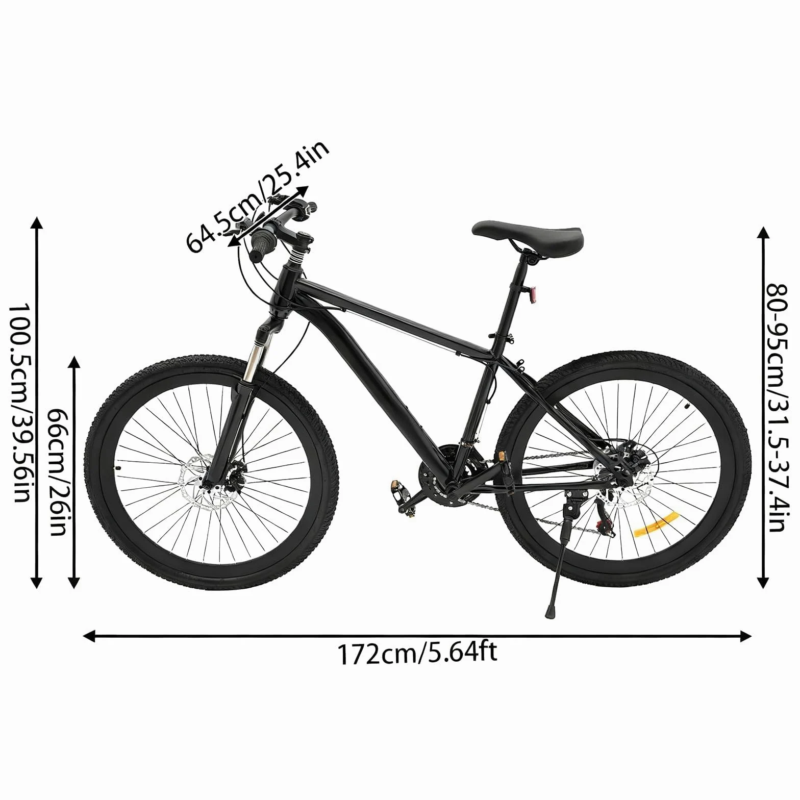 Bicicleta de Montaña de 26 Pulgadas 21 Velocidades Altura de Asiento Ajustable BTT para Personas Mayores de 12 Años para Entretenimiento o Ejercicio, y Se Aplica a Ciudades, Parques, Acera