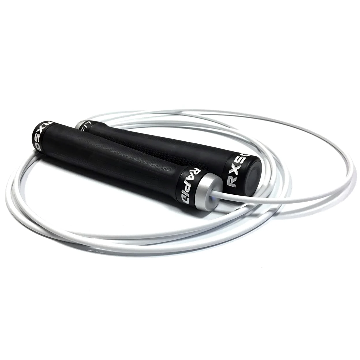 RX Smart Gear RapidFit - Cuerda de saltar ajustable con asas ergonómicas de doble rodamiento, cuerda de saltar de fitness para ejercicio, entrenamiento, entrenamiento deportivo
