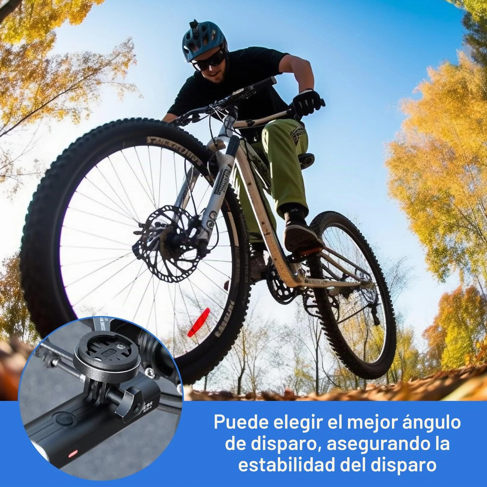 1 Juego Soporte Universal para Gopro y, Montaje para Bicicleta de Cámara de Acción y Computadora, Compatible con Edge (Distancia Entre Agujeros 22-24mm)