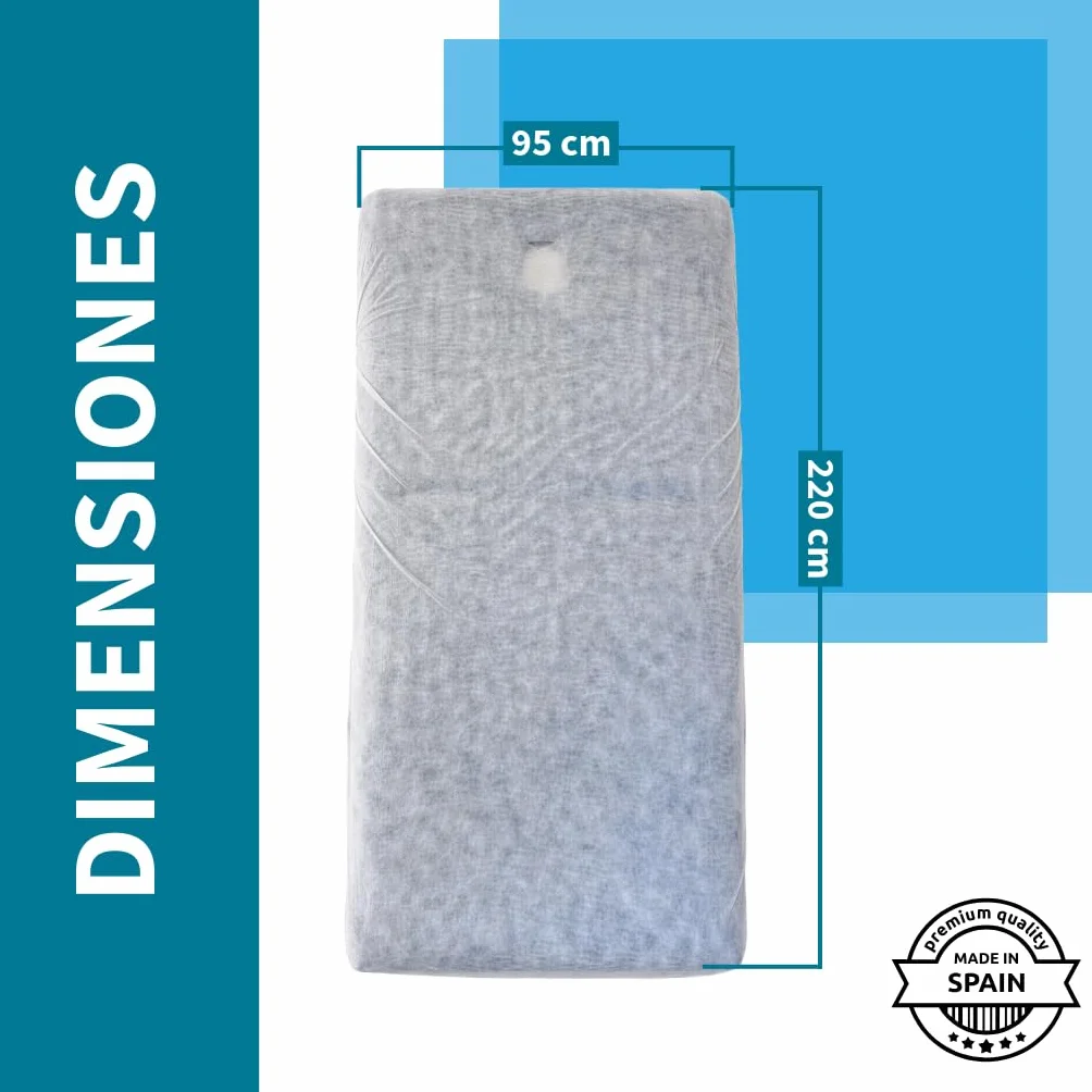 Sábana Desechable SMS Ajustable 95x220 cm Pack 10 Unidades