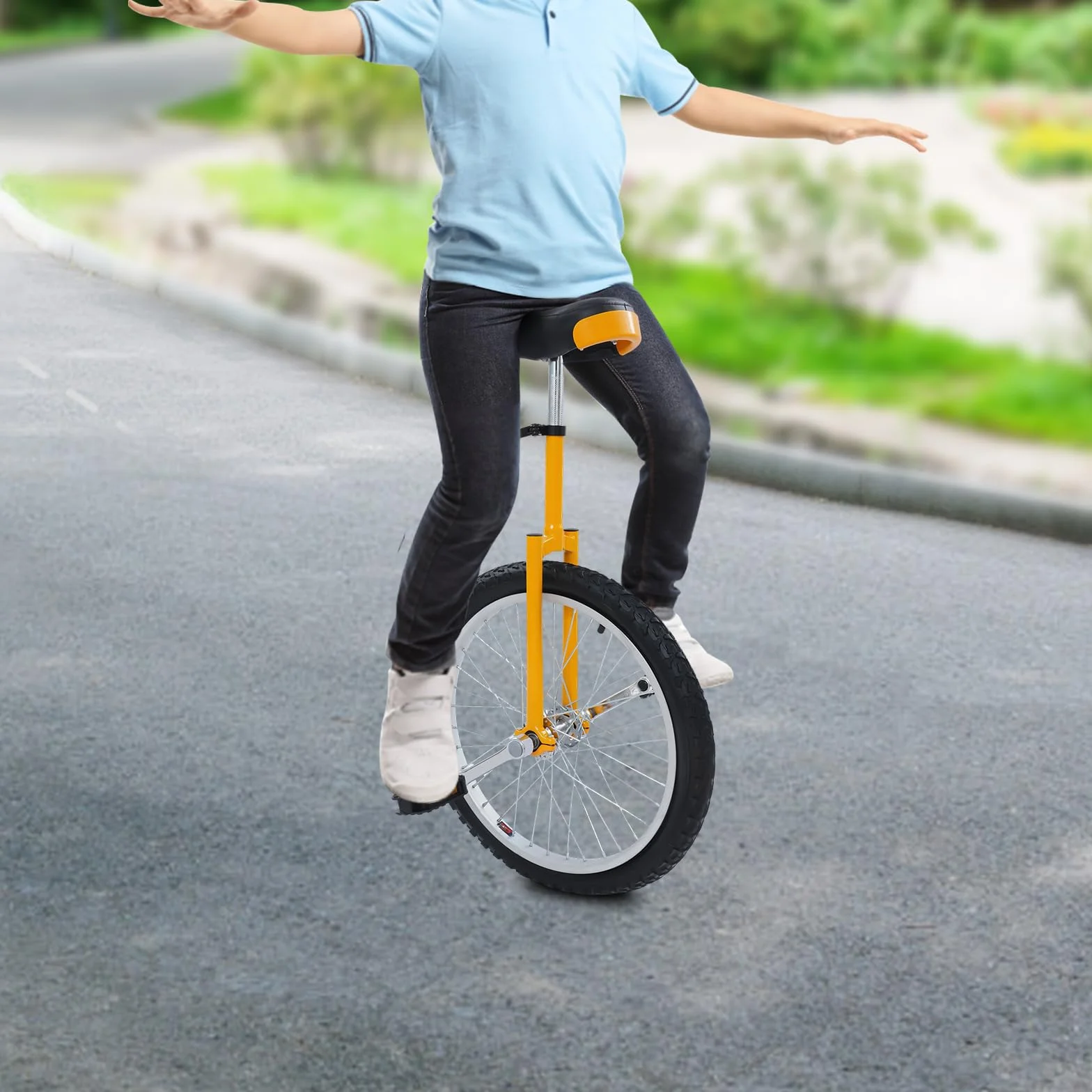 Monociclo independiente, monociclo de altura ajustable para niños con sillín ergonómico para principiantes y profesionales, unisex