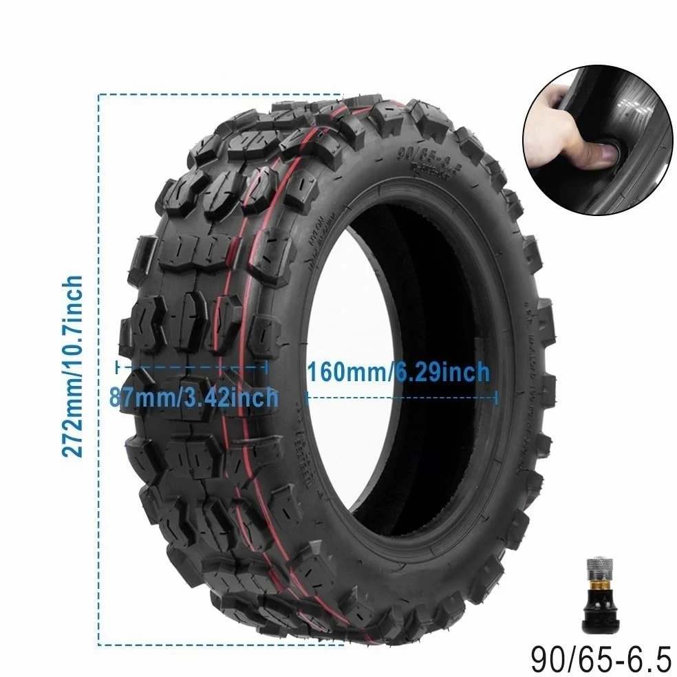 Ruedas Macizas Neumático de vacío todoterreno de 11 pulgadas for patinete eléctrico 90/65-6.5