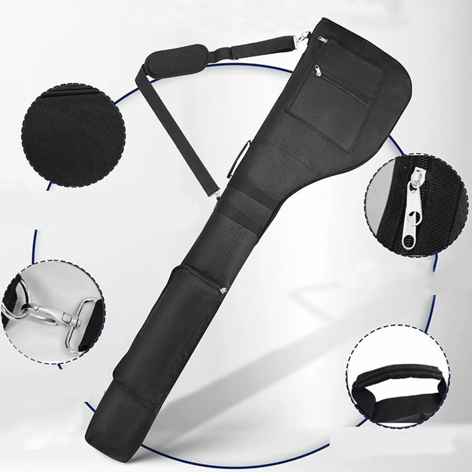 Bolsa de golf pequeña | Bolsa de transporte de golf plegable ajustable | Funda de práctica portátil ajustable, accesorios deportivos ligeros con correa para hombres, mujeres y adultos