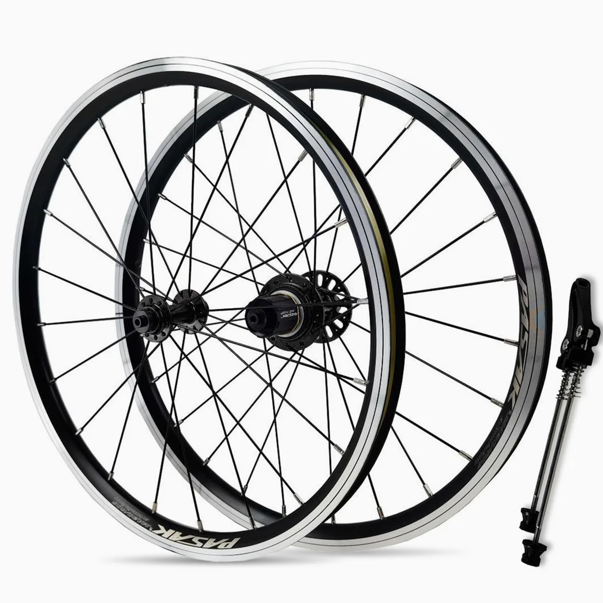20" 406/451 Juego De Ruedas para Bicicleta BMX Llantas De Aleación De Aluminio Freno C/V Liberación Rápida 20/24H Bujes Delantero Y Trasero para Cassette De 7-12 Velocidades