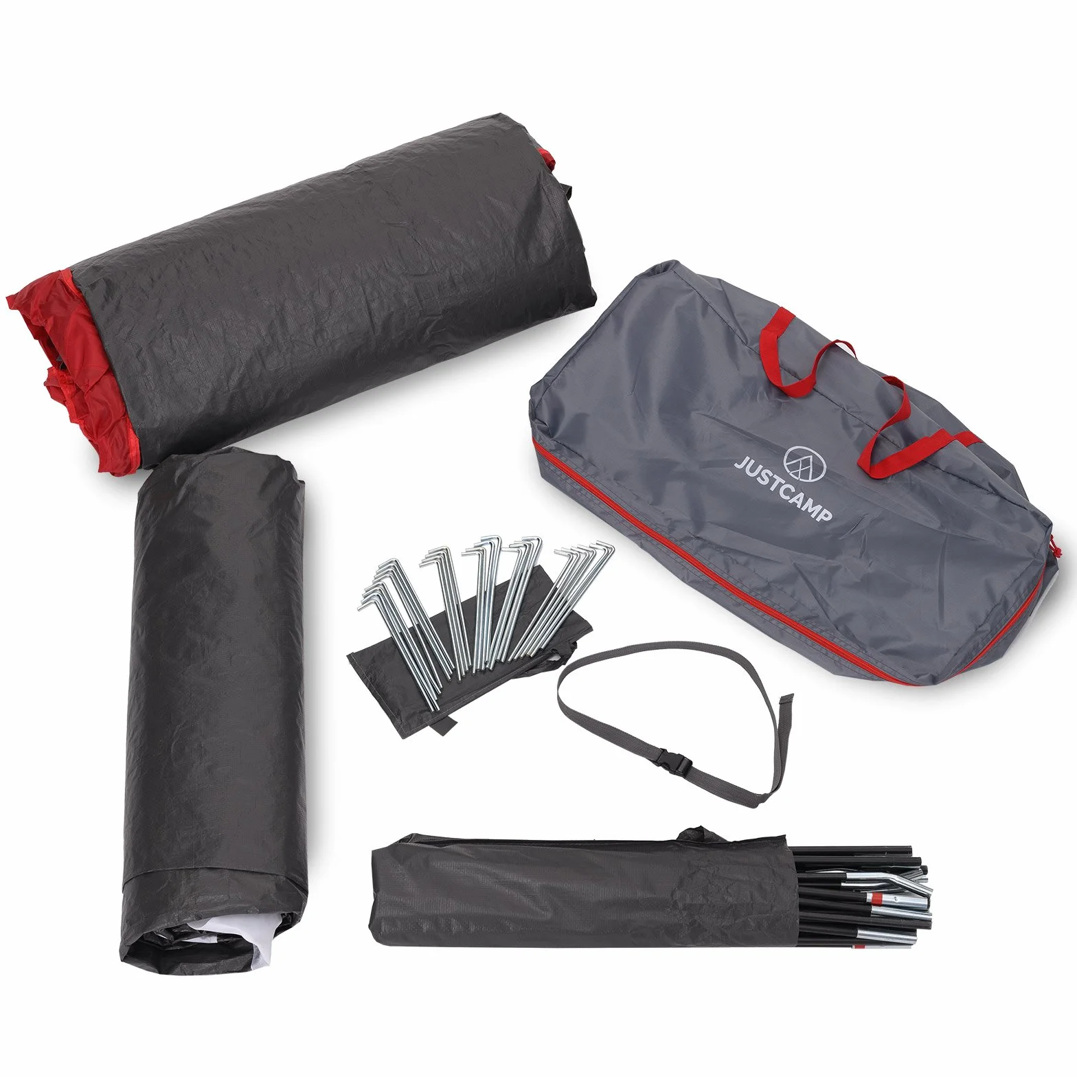 JUSTCAMP Atlanta 3, 5, 7 Personas, Tienda de Camping Familiar, Tienda Tunel, toldo y Piso