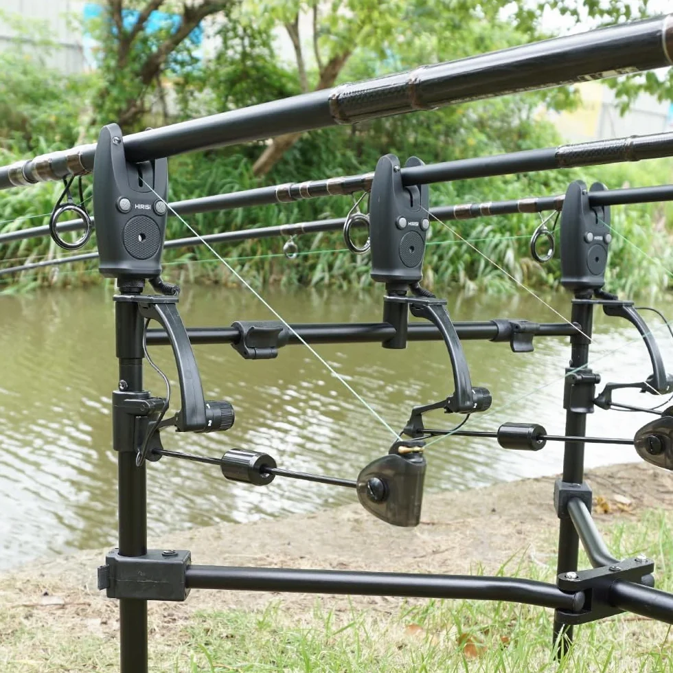 Hirisi Tackle Juego de alarma inalámbrica para pesca en bolsa de transporte
