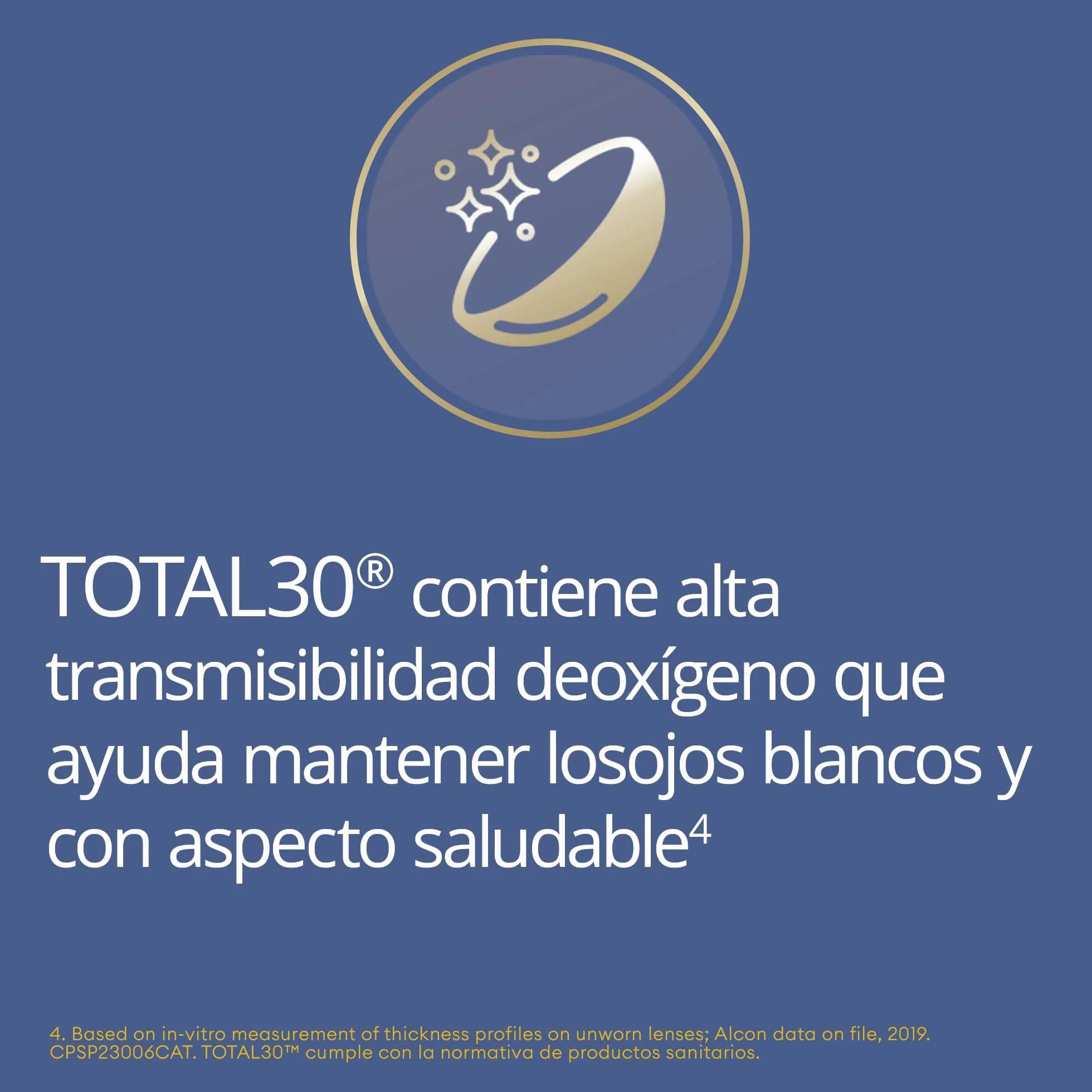 TOTAL30 lentes de contacto mensuales -3 lentes R 8.4 mm D 14.2 mm -05.75 dioptrías