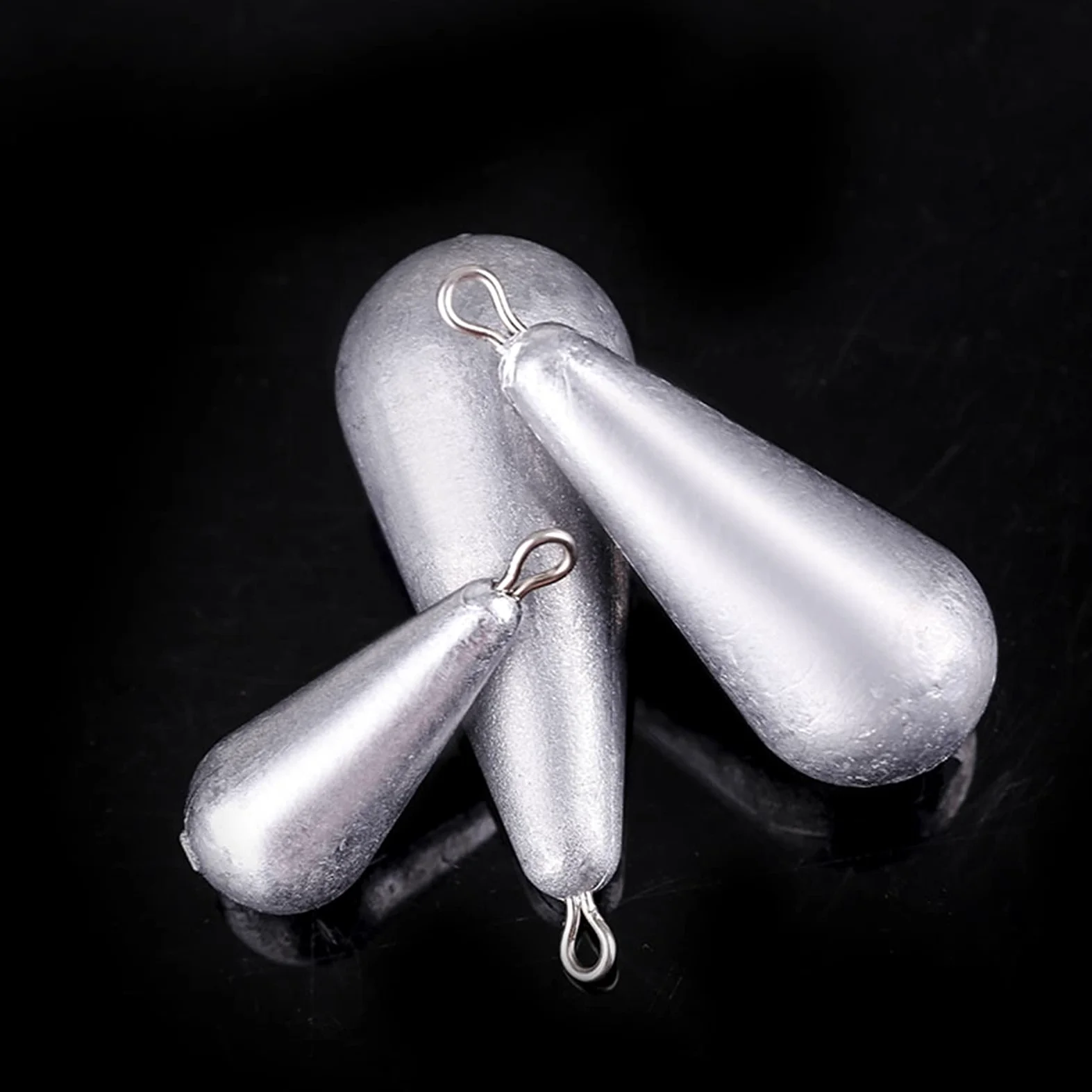 Plomo de Pesca Pesada 150 g 200 g 250 g 300 g 400 g 500 g Forma de Gota de Lluvia Pesos de Pesca en el mar Pesos de sedal de Agua Dulce de Agua Salada para bagre de Trucha lubina