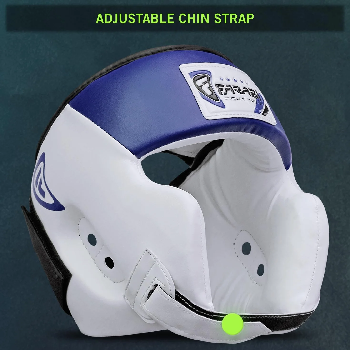 Farabi Sports Casco Boxeo with Adjustable Strap, Casco de Boxeo Open Face Protection Boxeo Casco MMA, Muay Thai, Sparring, Artes Marciales, Karate, Cascos Boxeo