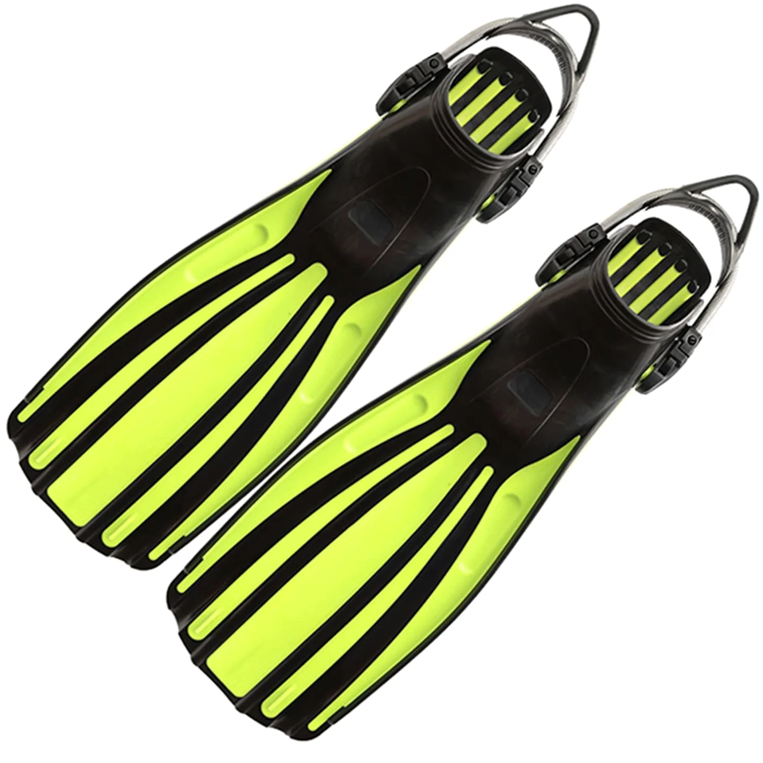 Flipper - Aletas de acero inoxidable para buceo, aletas de resorte, aletas de natación para adultos, zapatos de natación largos de silicona, aletas de buceo