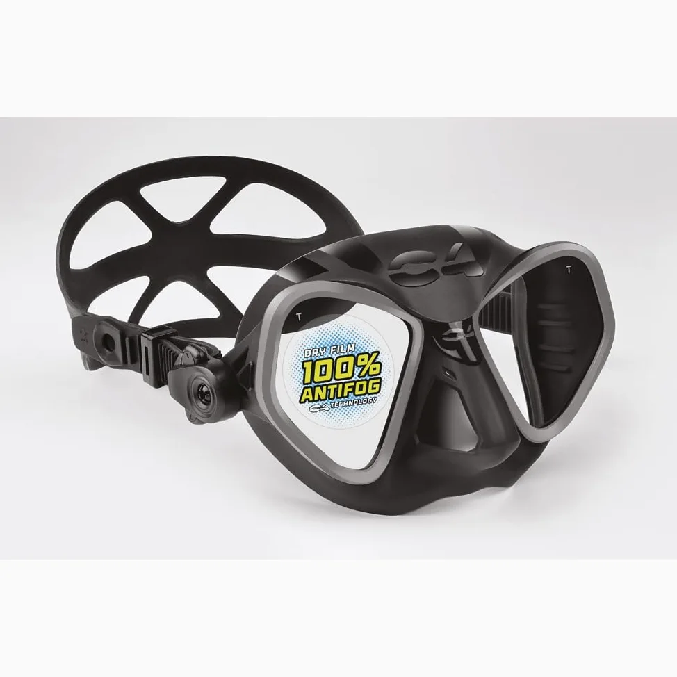 C4 Condo-R Máscara de buceo para apnea, buceo, snorkel y buceo con botella, modelo Black – Snake Camu – Carbon