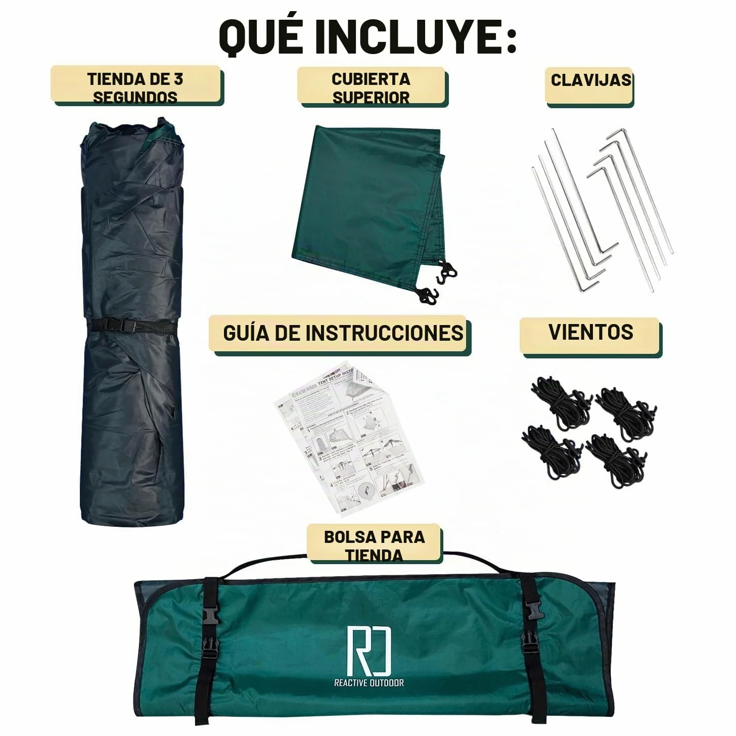 Reactive Outdoor Tent - 3 Second Tent - 3 Sec Instant Pop Up Tent - Easy and Quick Setup Camping Tent - 1 Person Setup Waterproof Double Layer Outdoor Camping Tent