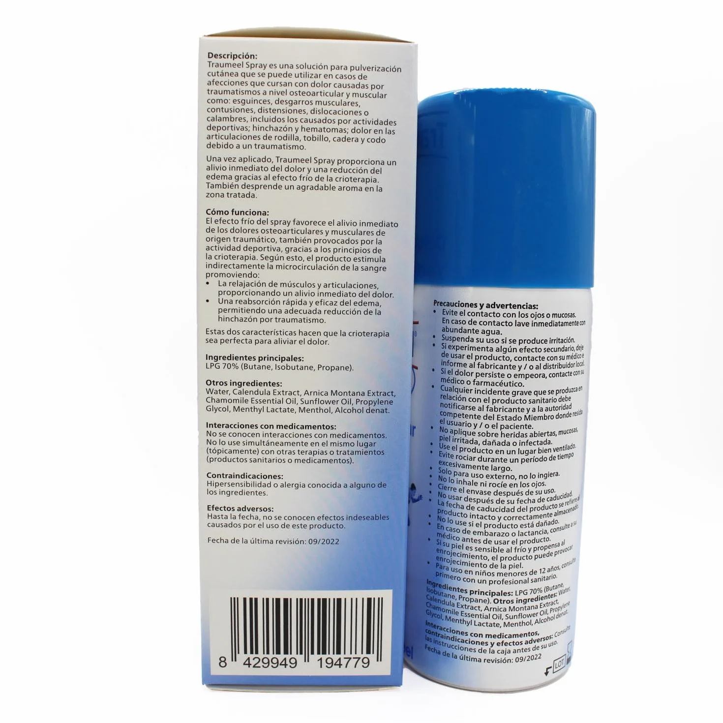 Traumeel Heel Spray Frío 150 ml para Golpes y Dolor Muscular