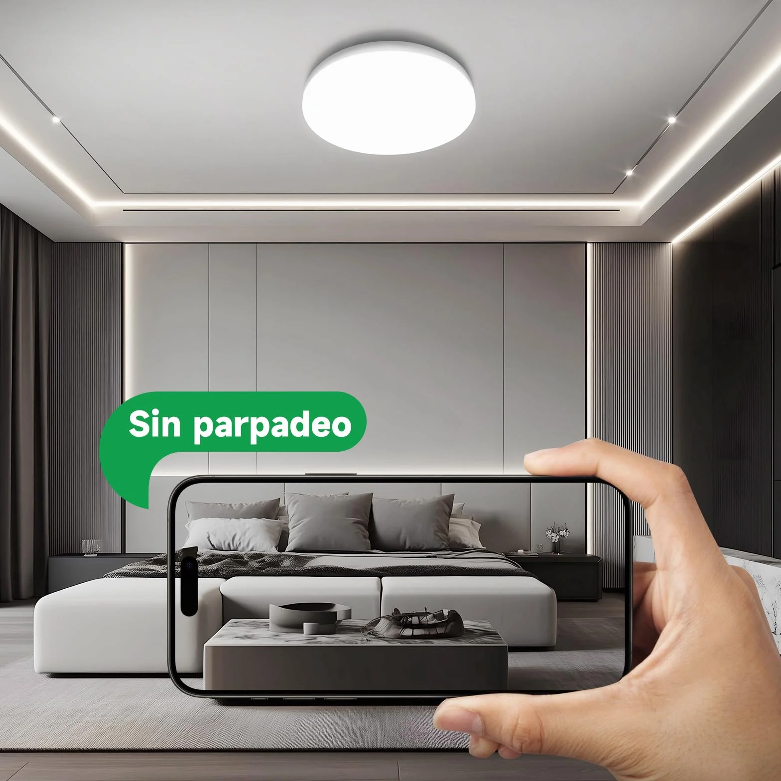 Plafoniera LED IP65 22W 3080lm 4000K Ø28cm Blanco Día
