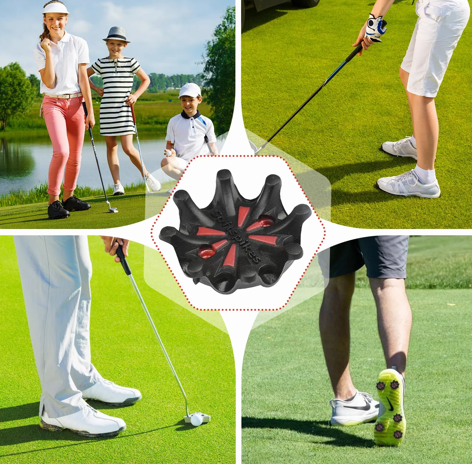20 Piezas Tacos de Golf de Repuesto, Antideslizamiento Clavos de Zapatos de Golf, Picos en Zapatos de Golf Prácticos, Golf Shoe Spikes Replacements para Amantes del Golf, Fáciles de Instalar