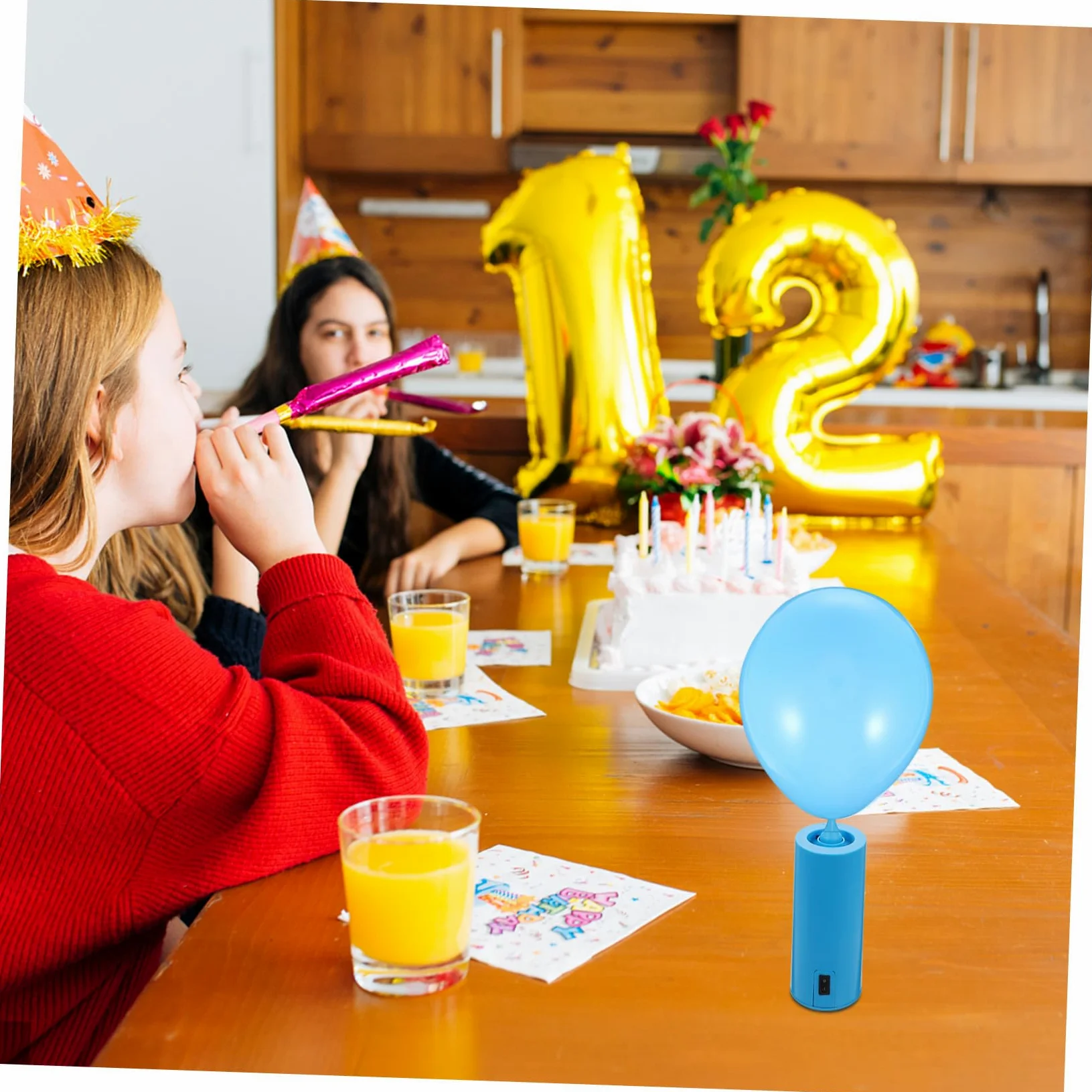 Bomba de Globos Eléctrica Portátil Azul Abs 18w Operación | Uso Dual, Infla Globos y Grandes Inflables, Modelo Dc 12.0v, 65db y 1pieza