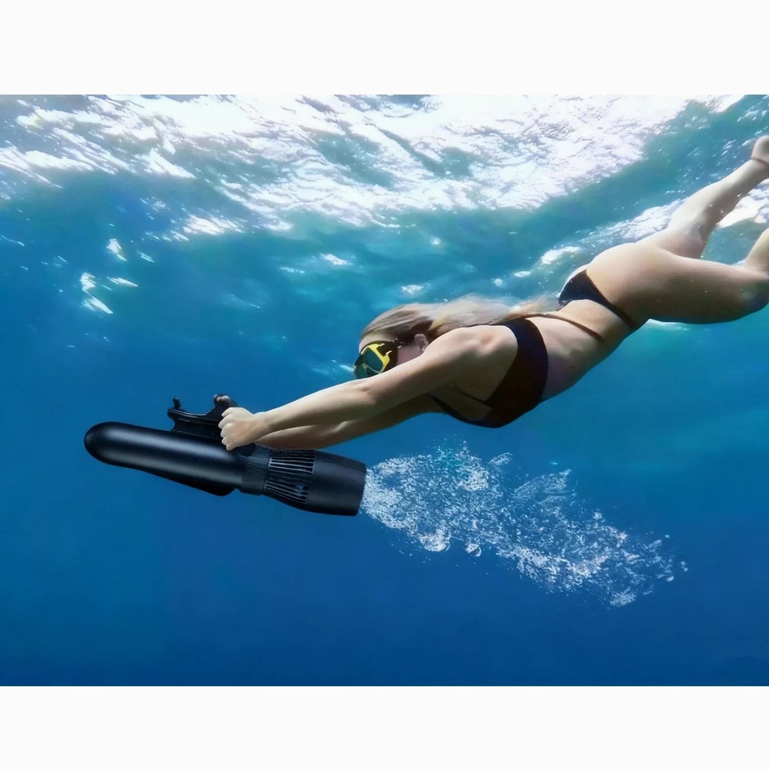 Scooter subacuático impermeable portátil adulto piscina agua manillar buceo scooter portátil buceo