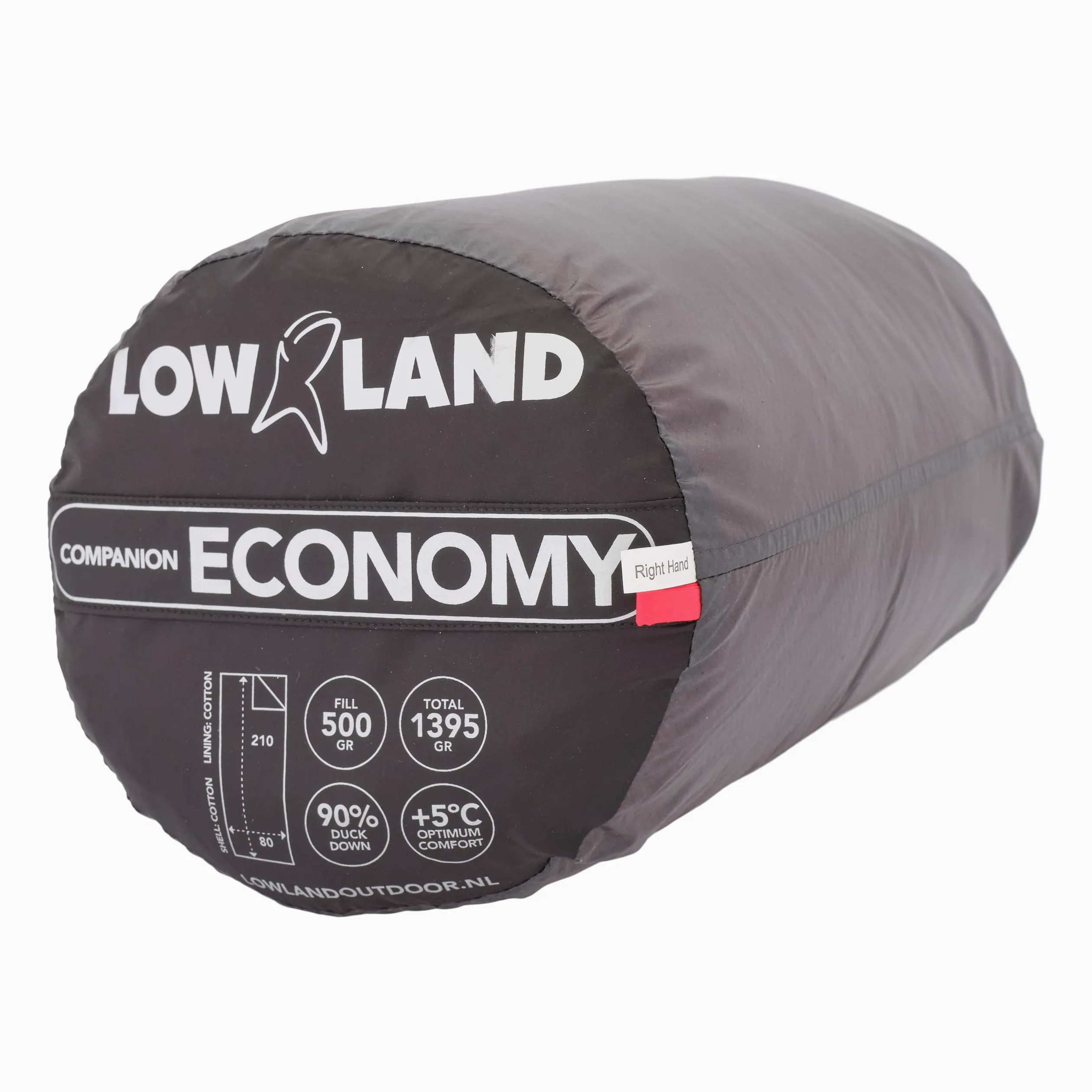 LOWLAND OUTDOOR Companion Economy - Saco de Dormir (plumón, 210 x 80 cm), Color Rojo