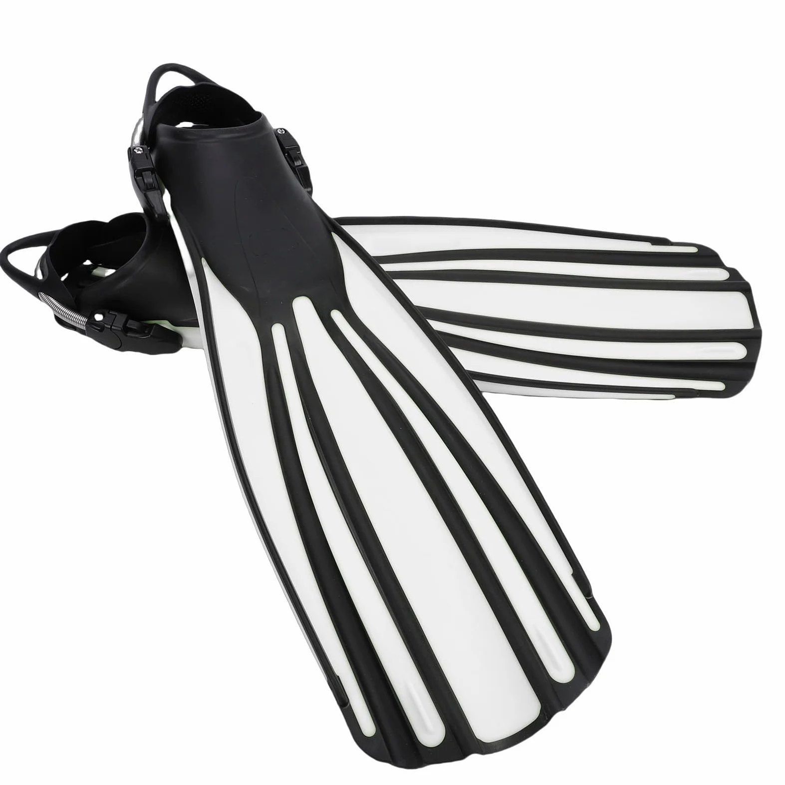 PUSOKEI Aletas de Buceo TPR Premium con Comodidad y Flexibilidad Superiores, Apnea y Surf, 2 Aletas, 2 Correas para , 1 Bolsa de Almacenamiento