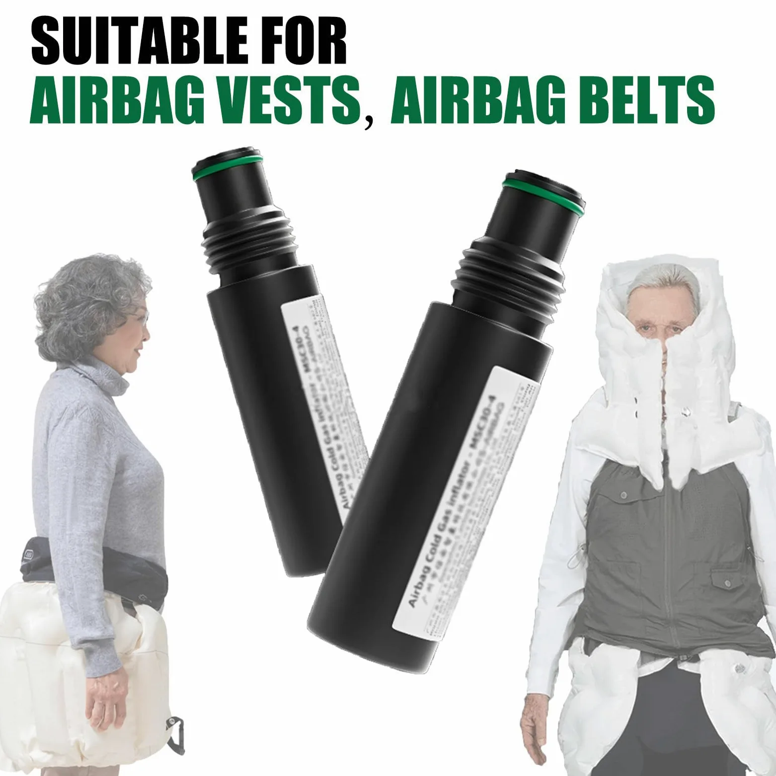 Inflador De Cilindros De Helio Con CinturóN/Airbag AnticaíDa Para Personas Mayores, Dispositivo De Llenado Y Reemplazo De Cilindros De Helio.,4-pack