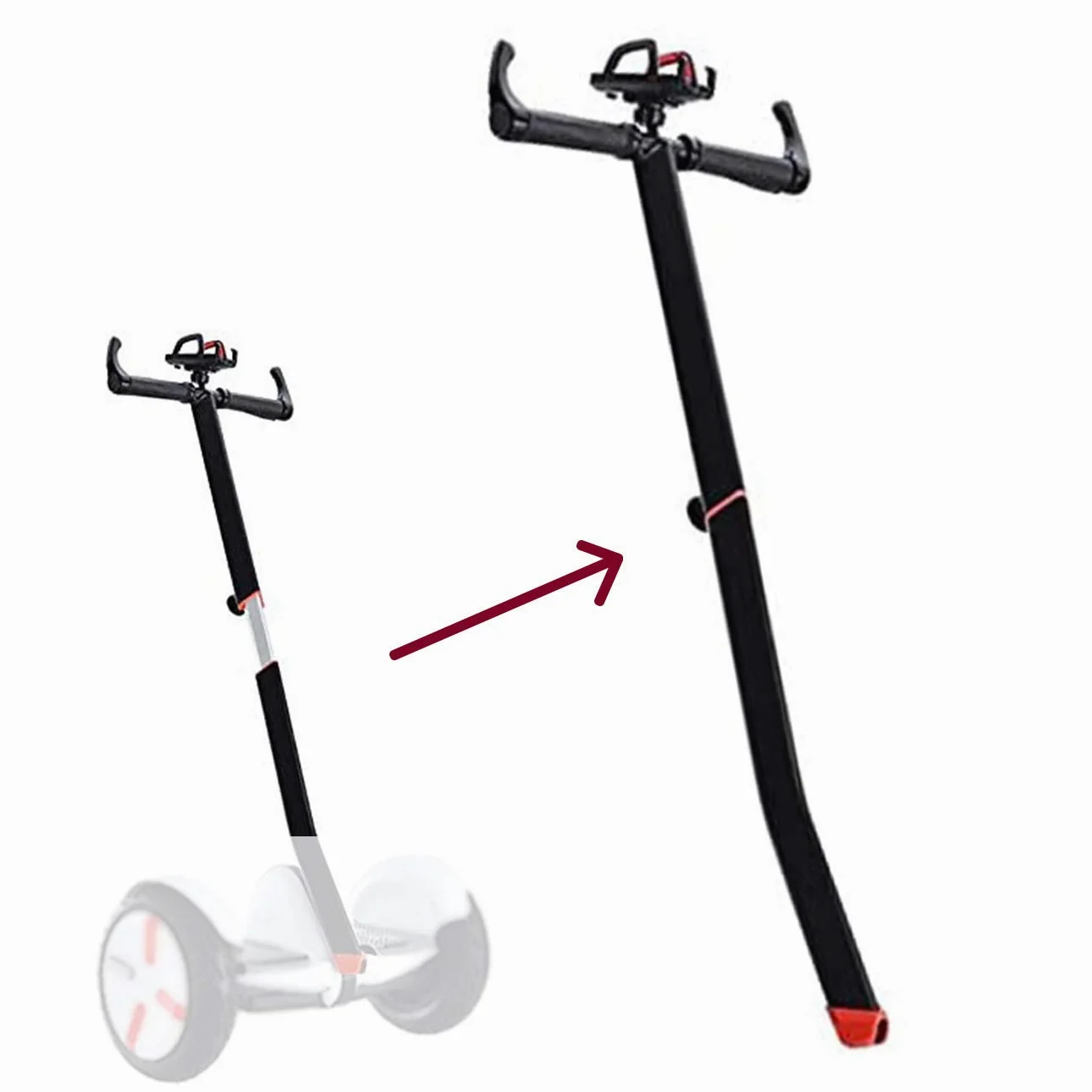 Soporte para manillar y liberación de presión de rodilla para Segway Ninebot miniPRO miniLITE S autoequilibrante Scooters eléctricos de extensión ajustable para control de la mano