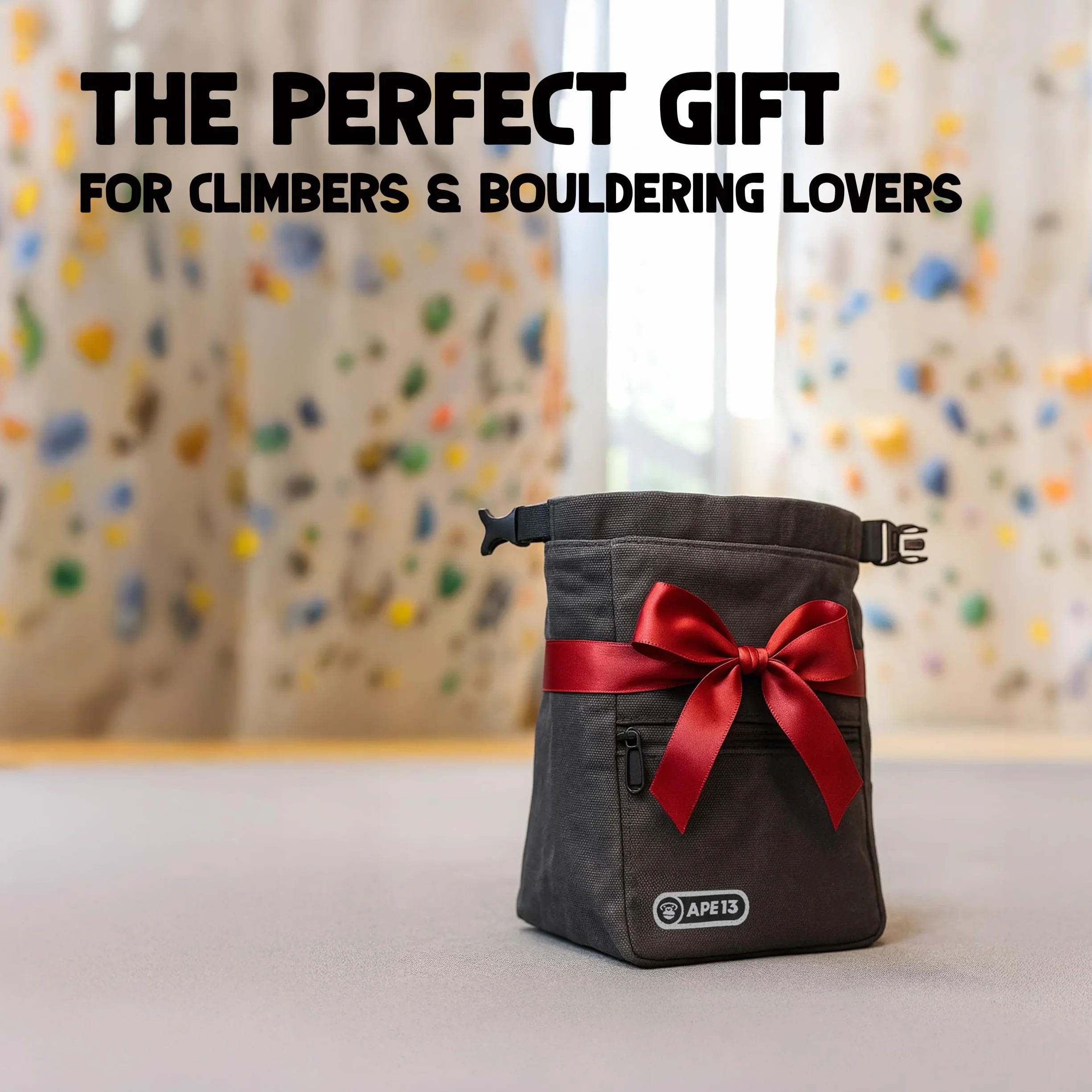 Bolsa de magnesio para bouldern 3 colores resistente tapa enrollable cierre magnético