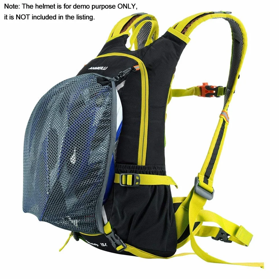 Lixxada Mochila de Ciclismo Impermeable 18L Unisexo Respirable Ultraligero con Cubierta de Lluvia Mochila de Hombro para Ciclismo Montañismo Viajes