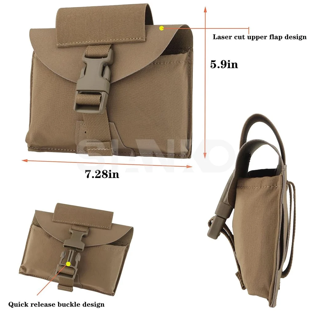 Bolsa táctica para exteriores IFAK Molle, kits de primeros auxilios, caza, airsoft, paintball, emergencia médica, liberación rápida, bolsa EMT portátil con torniquete, Tan, Talla única