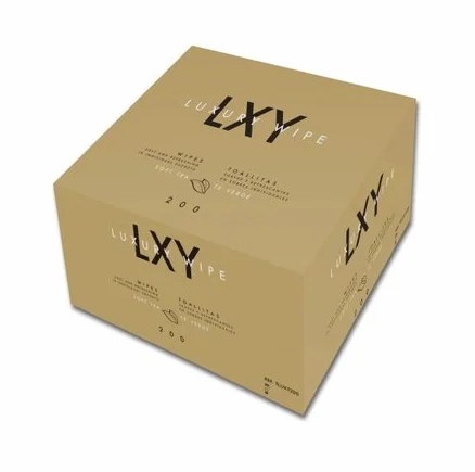 Toallita de Té Verde Tejido Luxury Wipe Caja 200 Toallitas Tela microperforada Plegadas individualmente Aroma a té verde