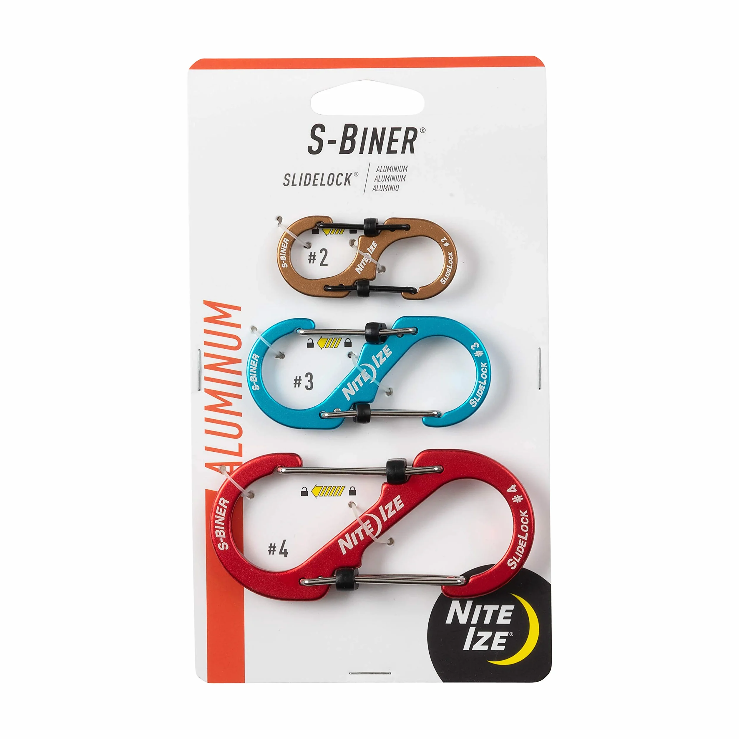 Nite Ize LSBA234-A2-R6 Mosquetón Doble con Bloqueo para Llaves/Viajes