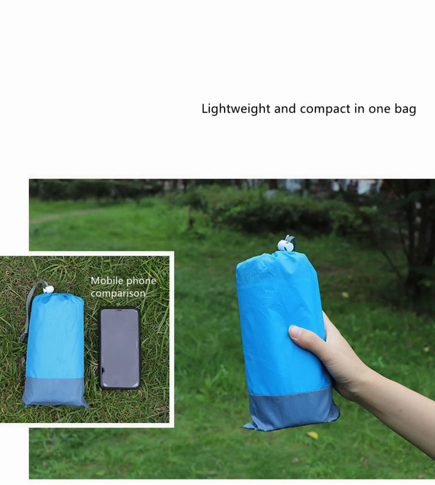 Colchoneta portátil de Bolsillo para Acampar, colchón Plegable para Acampar, colchoneta de Playa Impermeable para Subir al bebé, Manta de Picnic para Acampar, 200x210cm