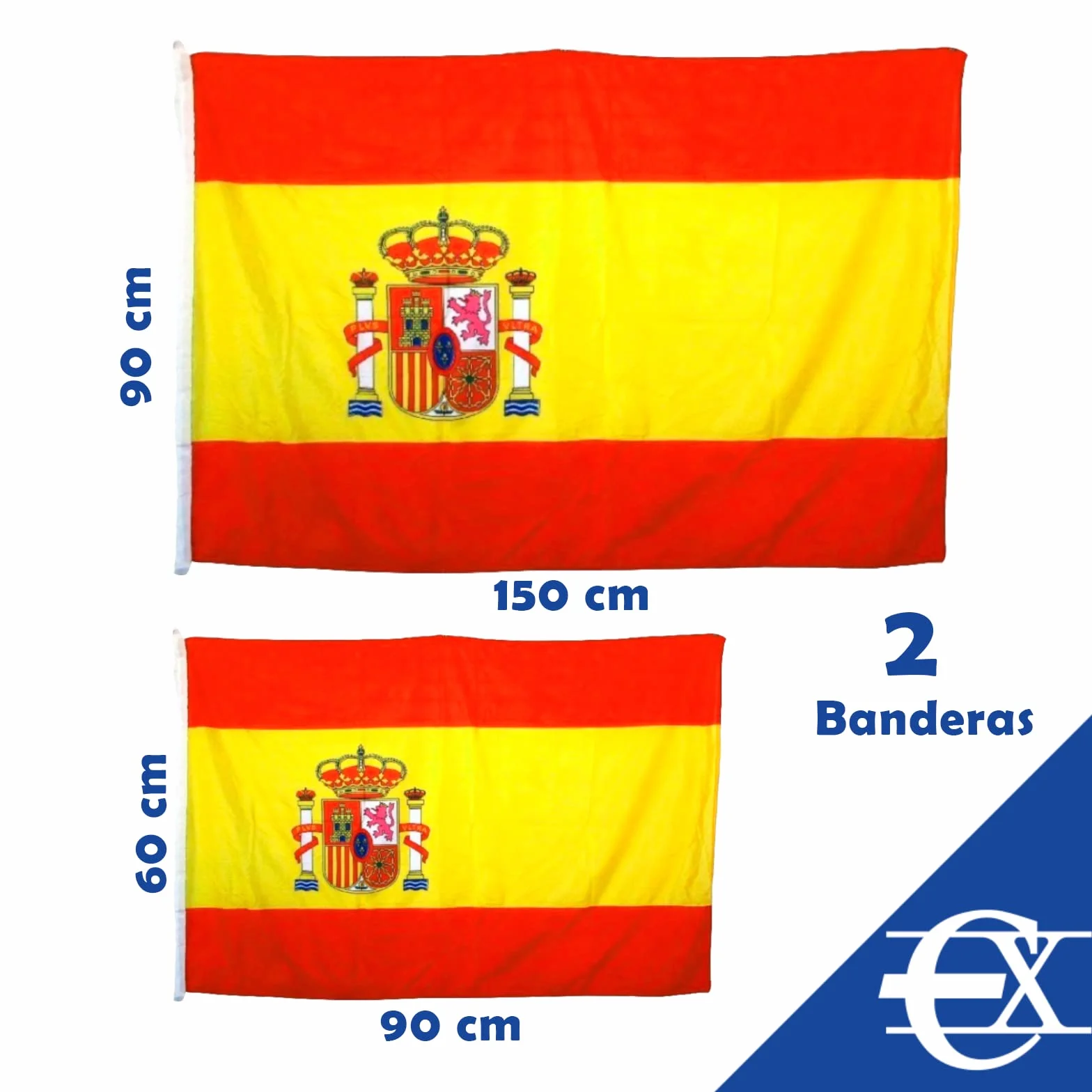EUROXANTY Lote de la Selección Española Bandera de España 90x150cm 90x60 cm Pintura de Cara Pelota Bufanda