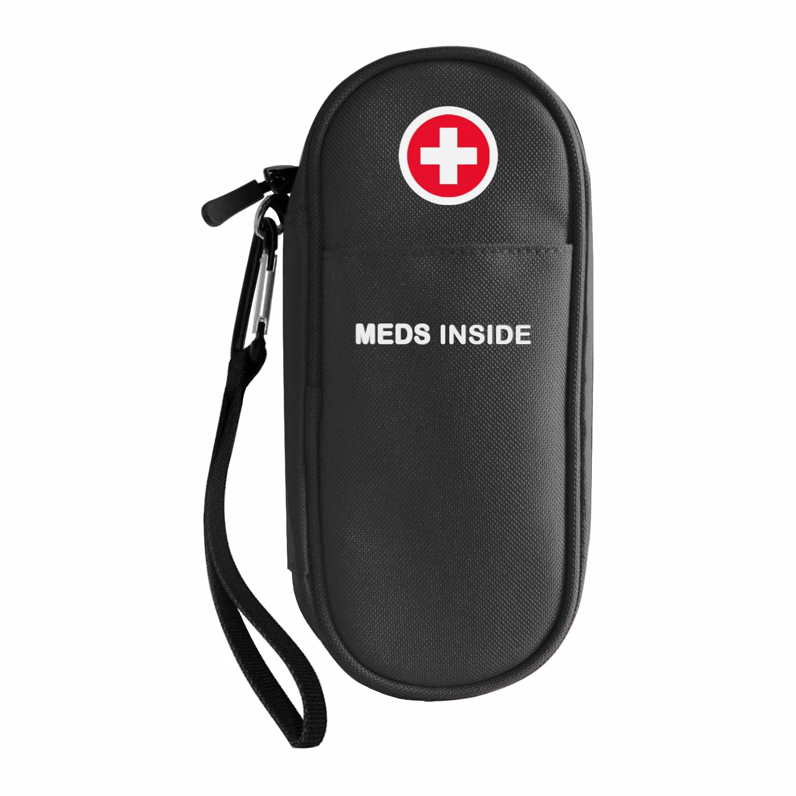 Bolsa de Transporte para EpiPen, Funda Aislada con Cremallera YKK, Estuche de Viaje para 2 EpiPens o Auvi-Q, Negro