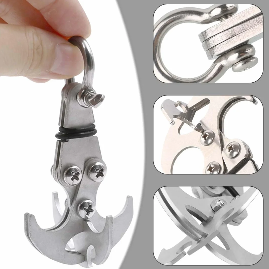 EIHI Gravity Hook Outdoor, Grappling Hook Gravity Grappling for Survival Climbing Outdoor Acero Inoxidable Multifuncional Outdoor Climbing
