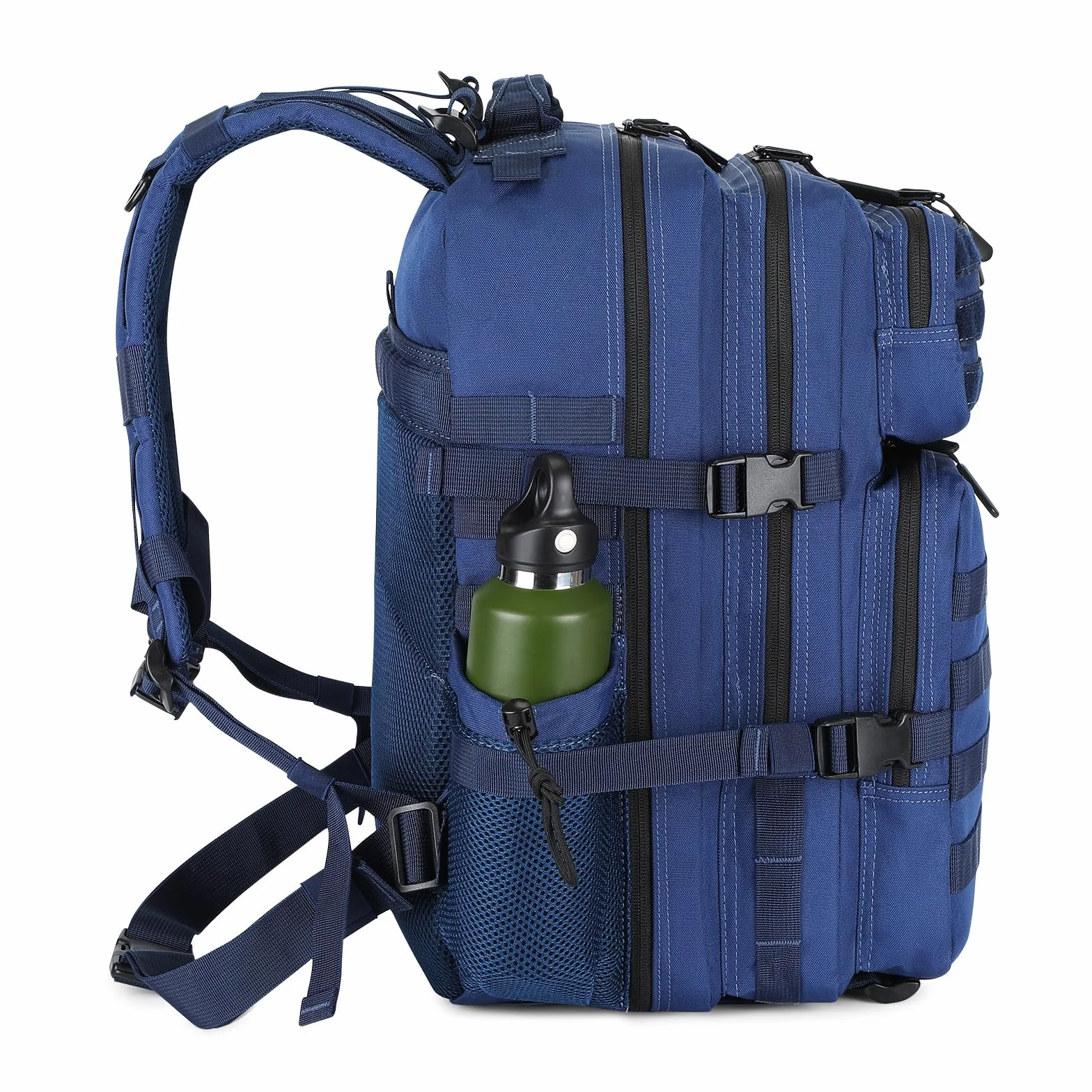 Mochila Táctica de Nylon 45L Impermeable para Caza y Aire Libre - Azul