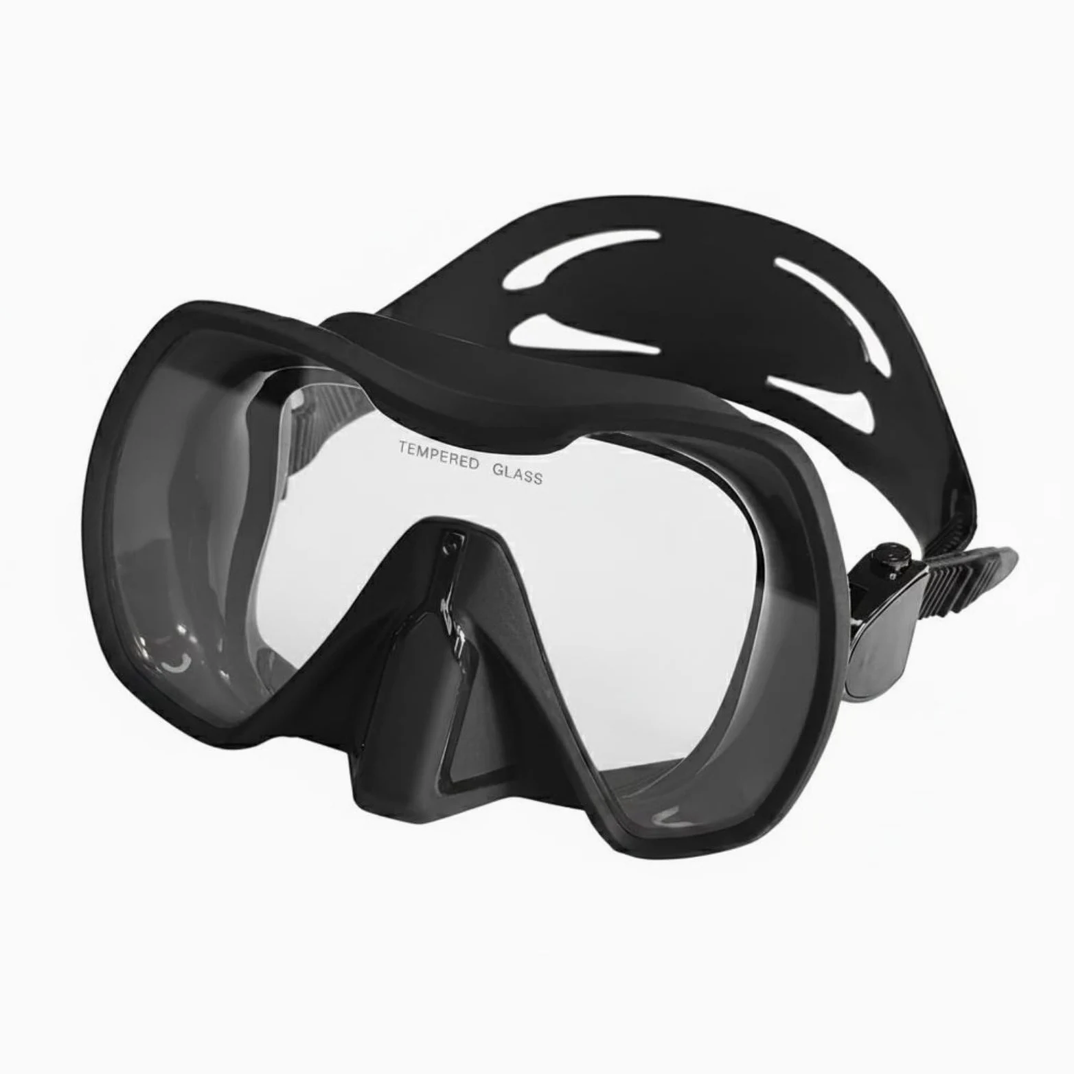 TISHITA Gafas de Natación Máscara de Buceo Visor Panorámico Snorkel Cristal Templado Silicona Flexible Sello Confortable Clara y