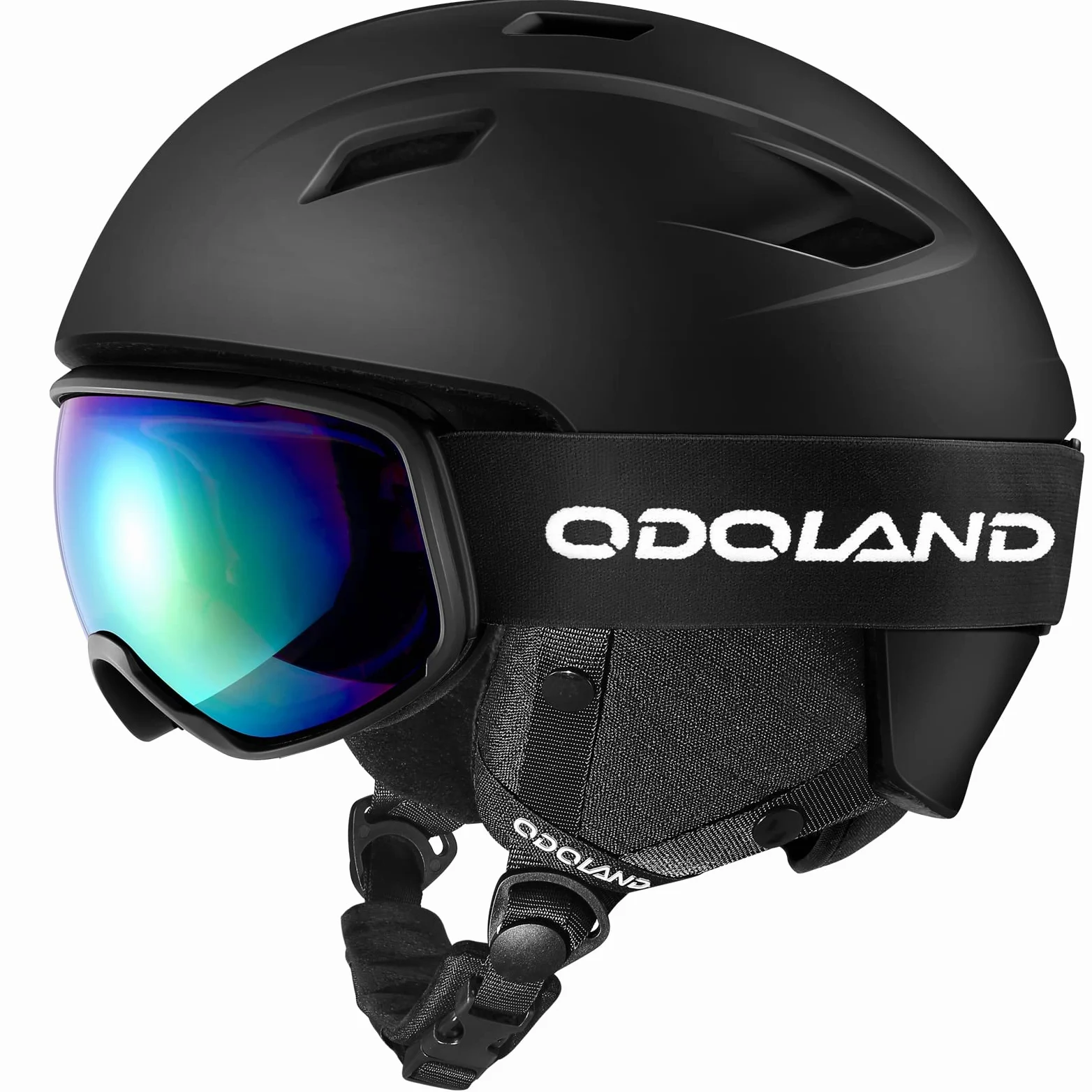 Odoland Kit de Casco de esquí con Gafas de esquí, Casco de Snowboard para Hombres Mujeres Adolescentes niños, Casco de esquí Ajustable y protección UV400 Gafas de esquí