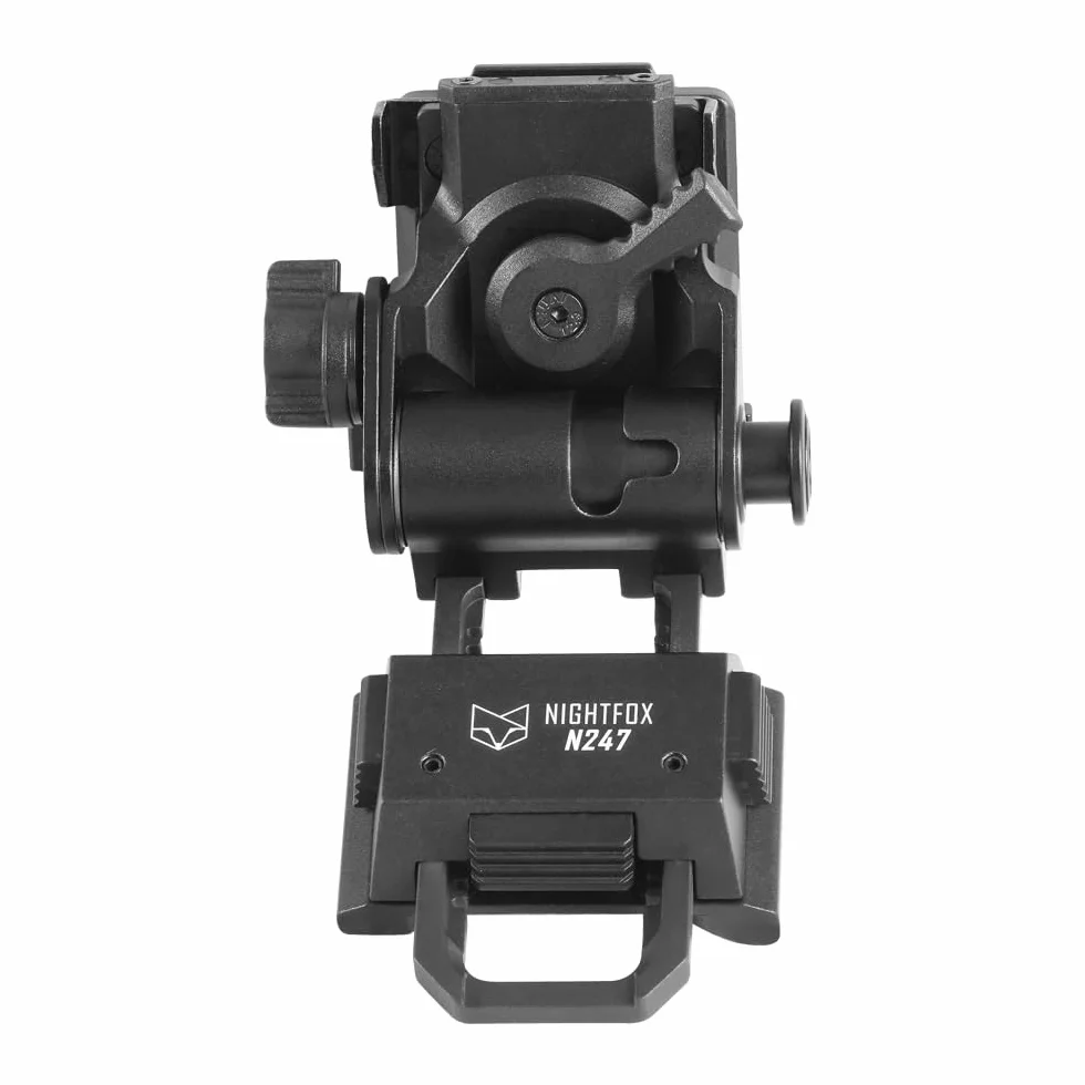 Nightfox Soporte de casco N247 para sistemas de cola de milano, aluminio, totalmente ajustable, compatible con Prowl, Swift 2 y otros NVG