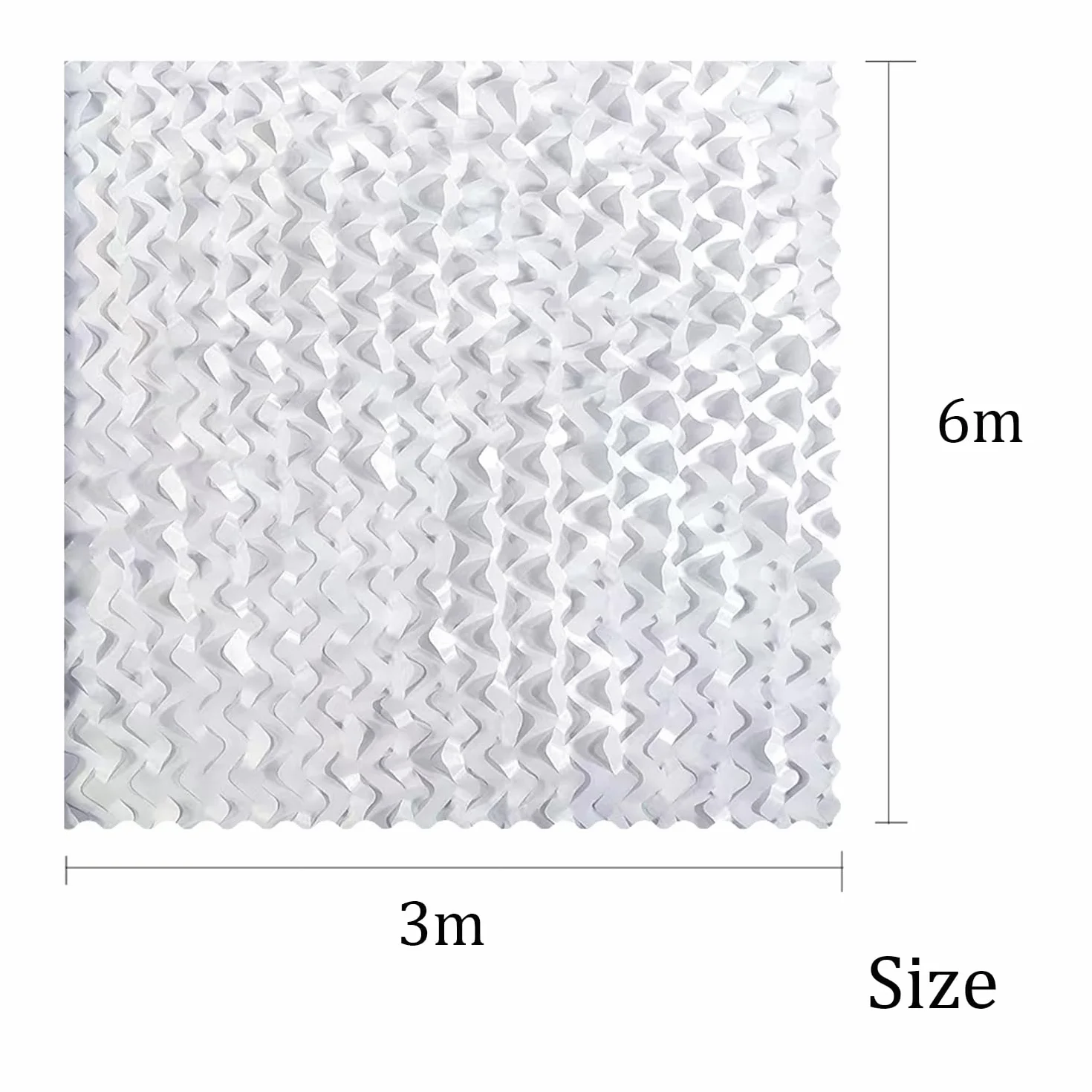Red Camuflaje 3x6m Malla de Protección Parasol Blanco Exteriores Caza Jardín Camping Pantalla Solar