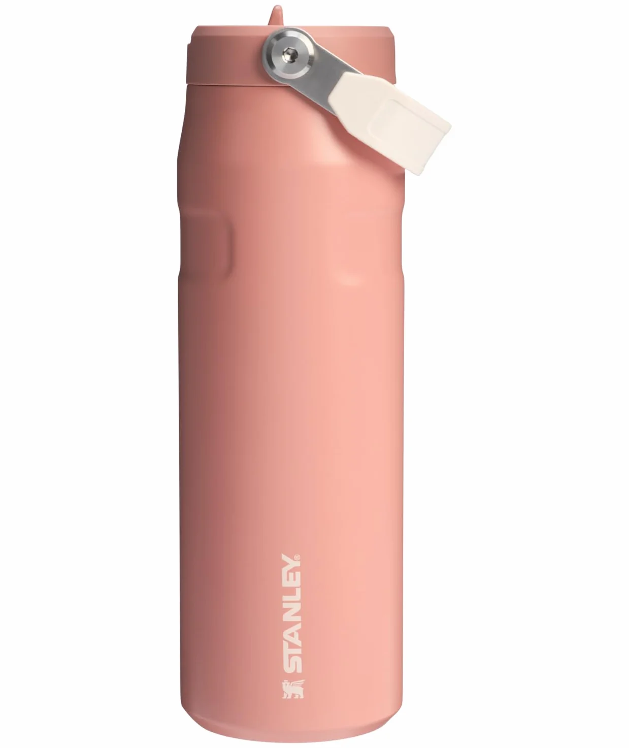 Stanley IceFlow Flip Straw 2.0 Botella de agua de 710 ml - Paja integrada para viaje y deporte - Ligero y resistente a fugas - Acero inoxidable termo - Libre de BPA - Siena | Asa de fácil transporte | Tapa giratoria y popote abatible | Botella de agua lig