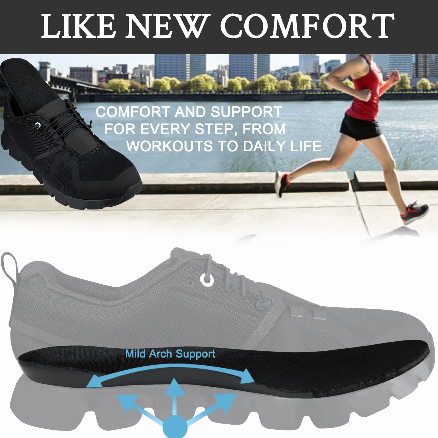 Plantillas Endoto para ON CLOUD Zapatillas Running, Insoles de Repuesto Ligeras y Soporte - Mujer 39 EU