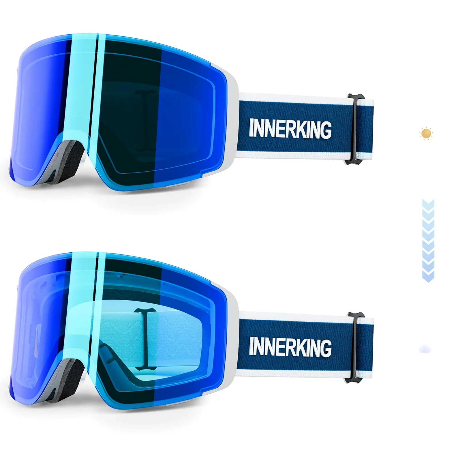 WUVB6015 - Gafas de esquí aprobadas por SGS, para nieve, snowboard, invierno, antiniebla, para adultos, jóvenes, hombres y mujeres