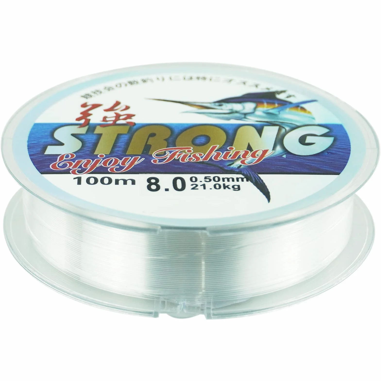 100 metros de línea de pesca, sedal de pesca, hilo de pescar, monofilamento de 0,5 mm, hilo de pesca de nailon transparente, alambre de tensión fuerte, línea de pesca, para fabricación joyas, pesca
