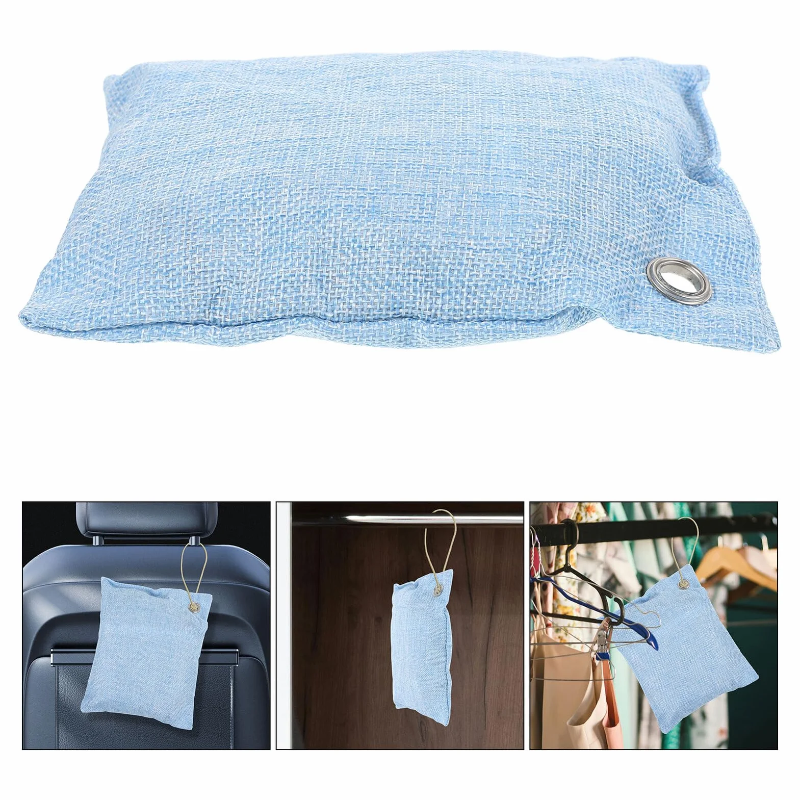 Healvian Bolsas Purificadoras de Aire de Carbón de Bambú Activado Absorbentes de Olores y Humedad para Hogar Coche Armarios